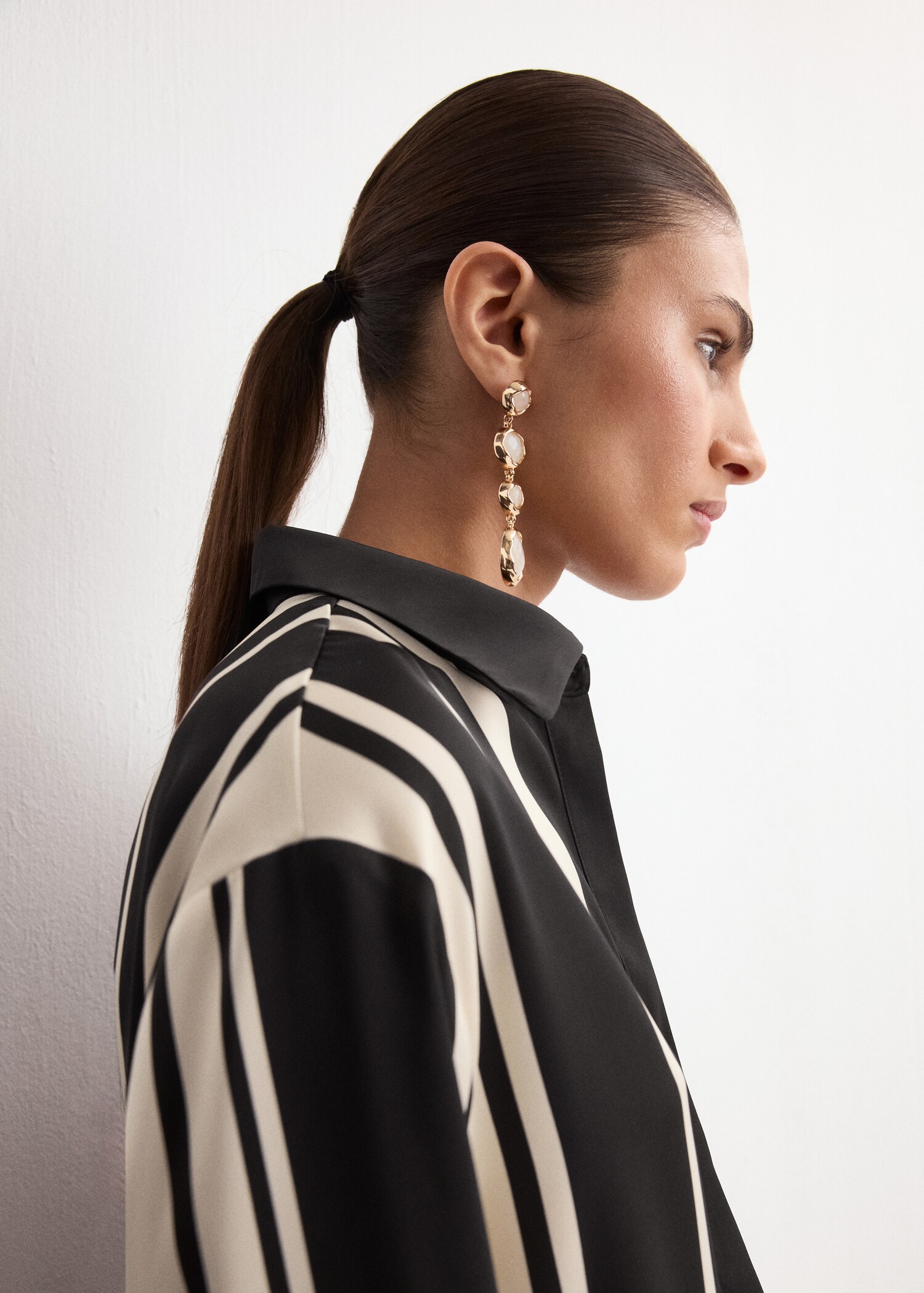 Satin print blouse - Details of the article 1