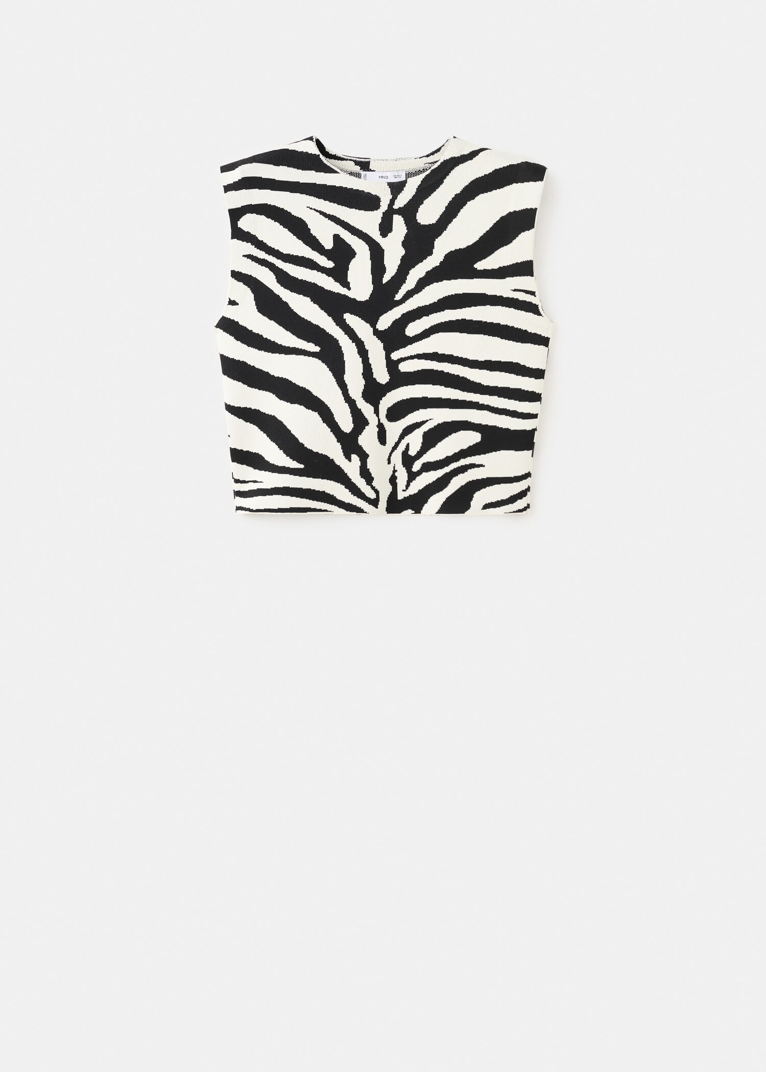 Zebra print knit top - Article without model