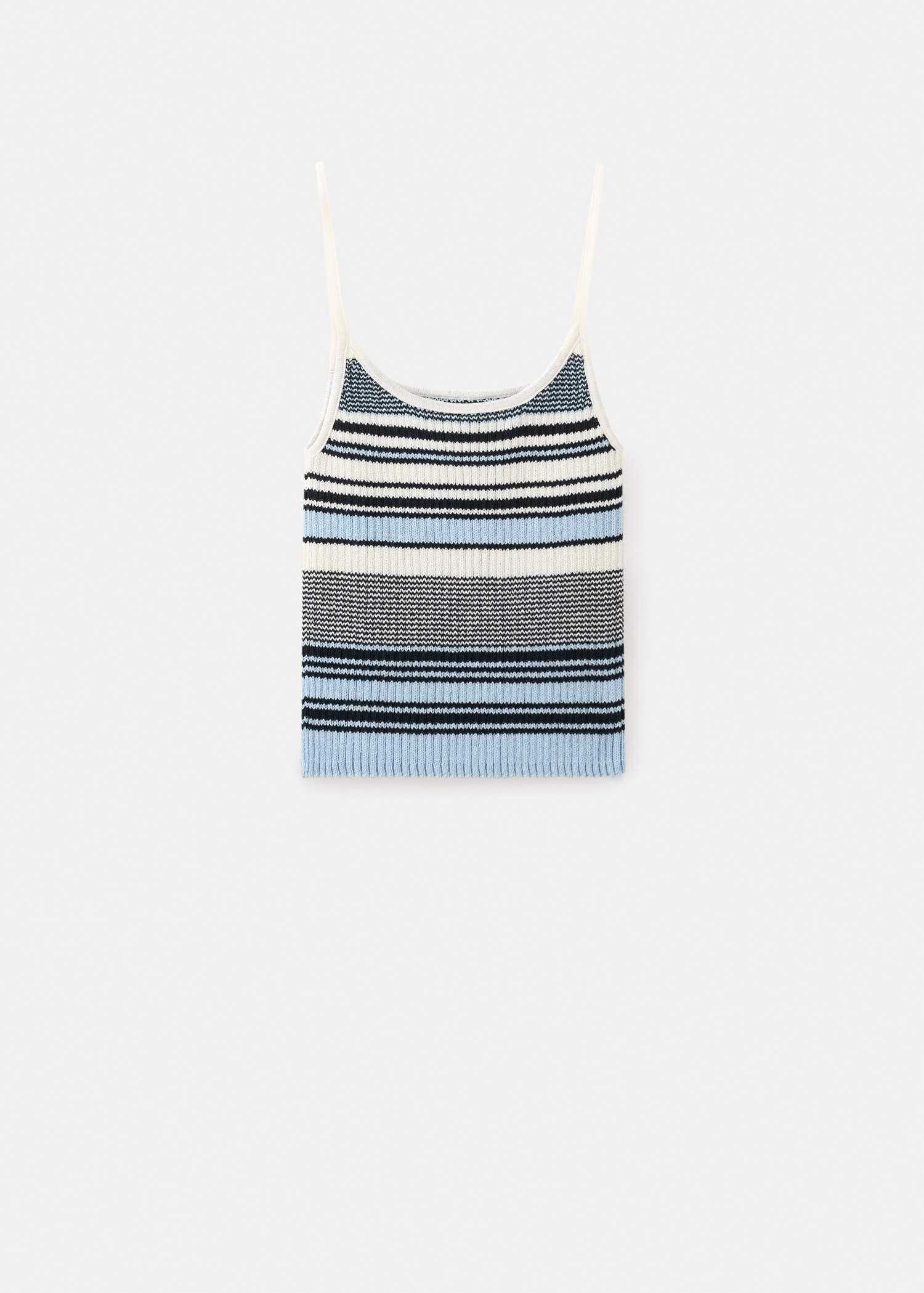 Striped knitted fitted top - Article without model