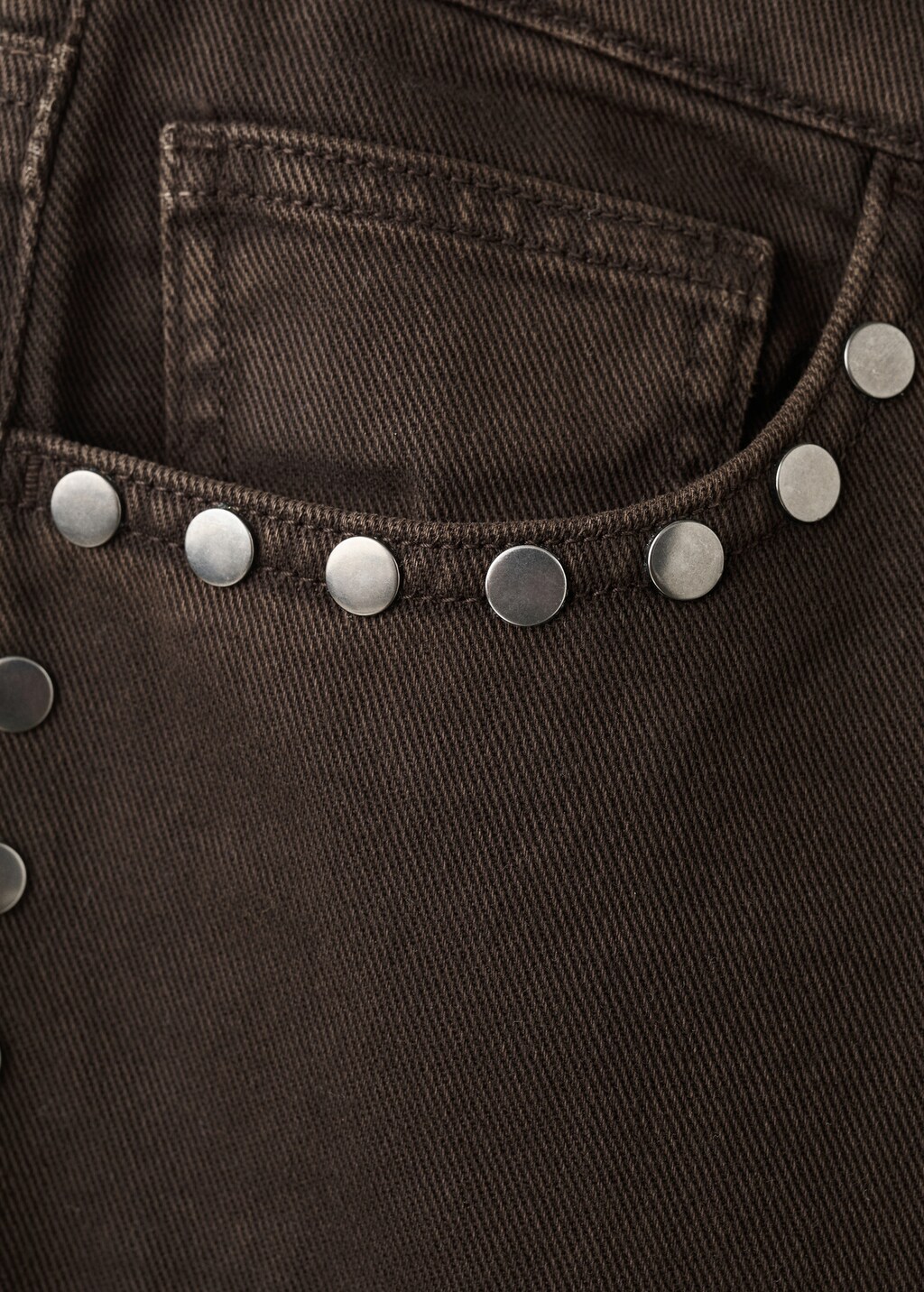 Mango Wide leg studded jeans