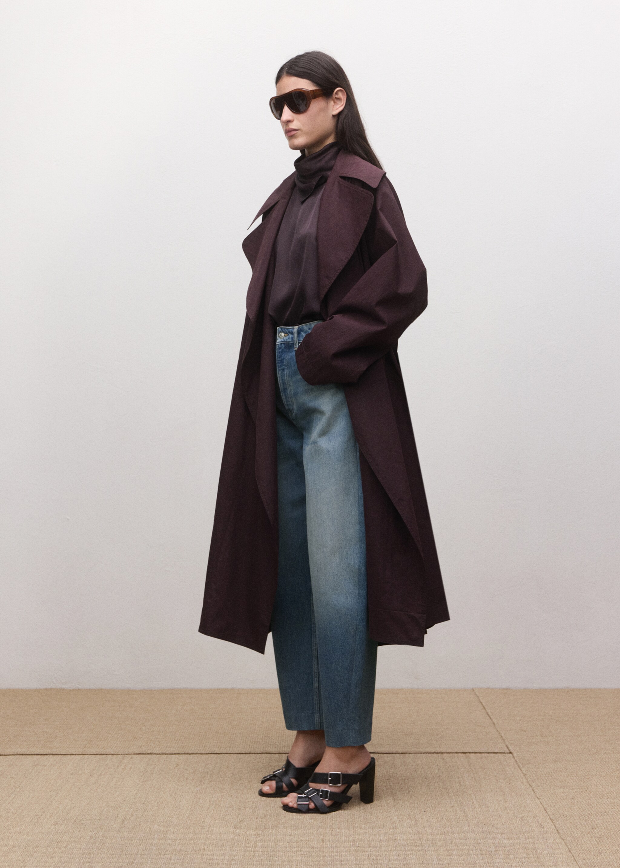 Jean balloon taille haute - Détail de l'article 2, Bleu moyen. Ref: 27014102-00.