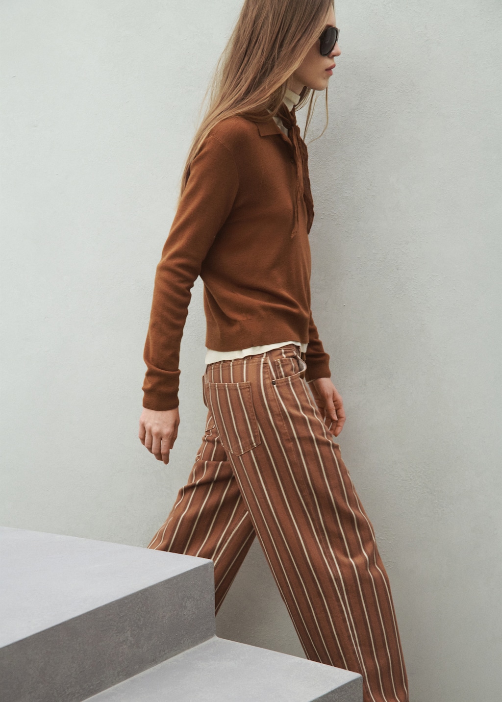 Straight striped jeans - image 5