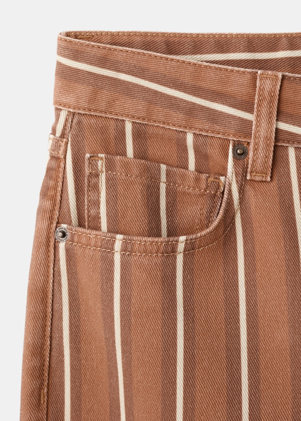 Mango Straight striped jeans