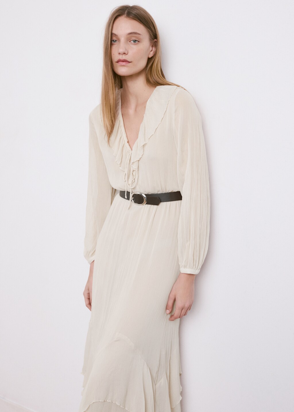 Long ruffled dress - image 3
