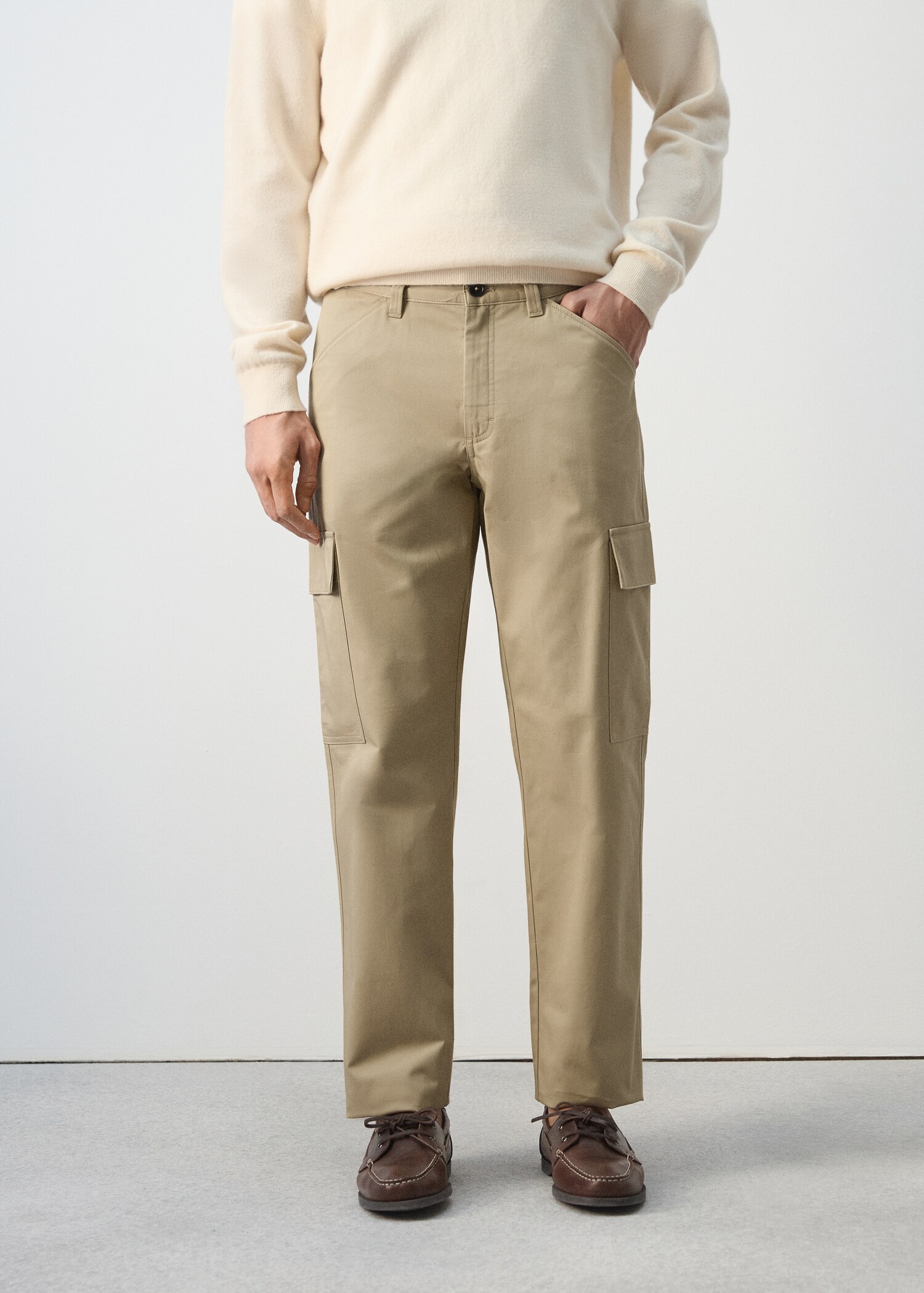 Pantalon cargo 100 % coton - Plan moyen
