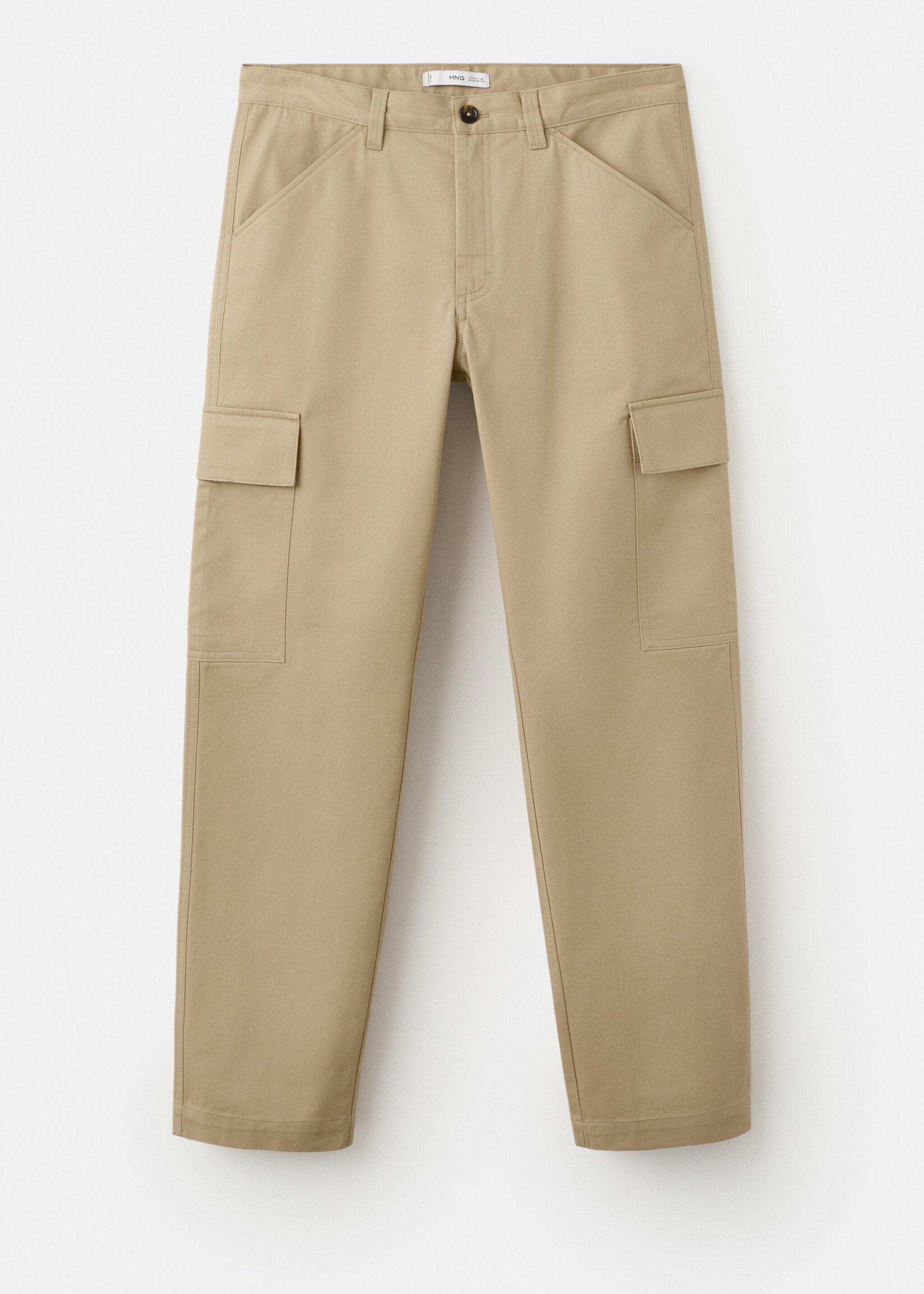 Pantalon cargo 100 % coton - Article sans modèle, Beige. Ref: 27014412-00.