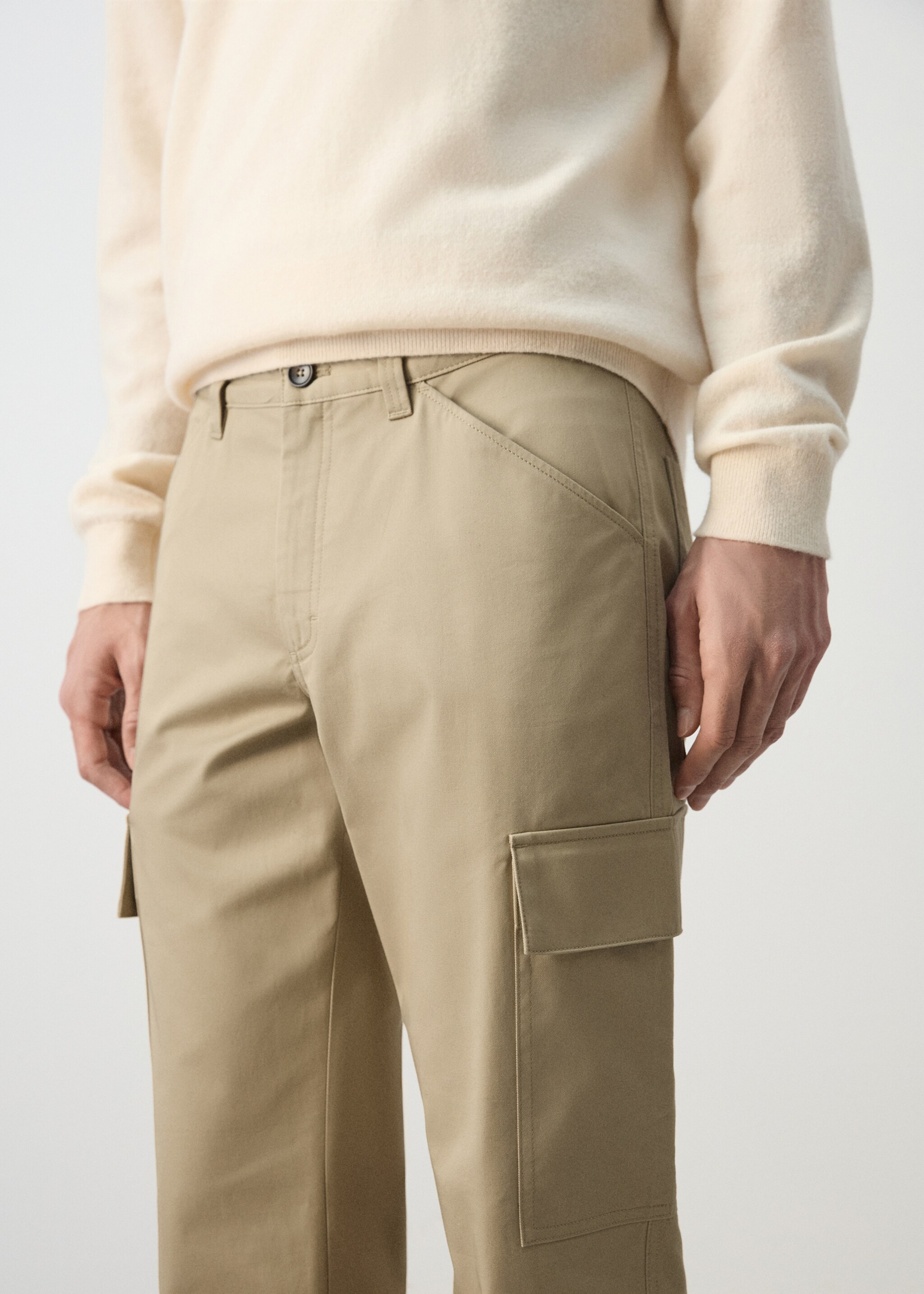 Pantalon cargo 100 % coton - Détail de l'article 1, Beige. Ref: 27014412-00.