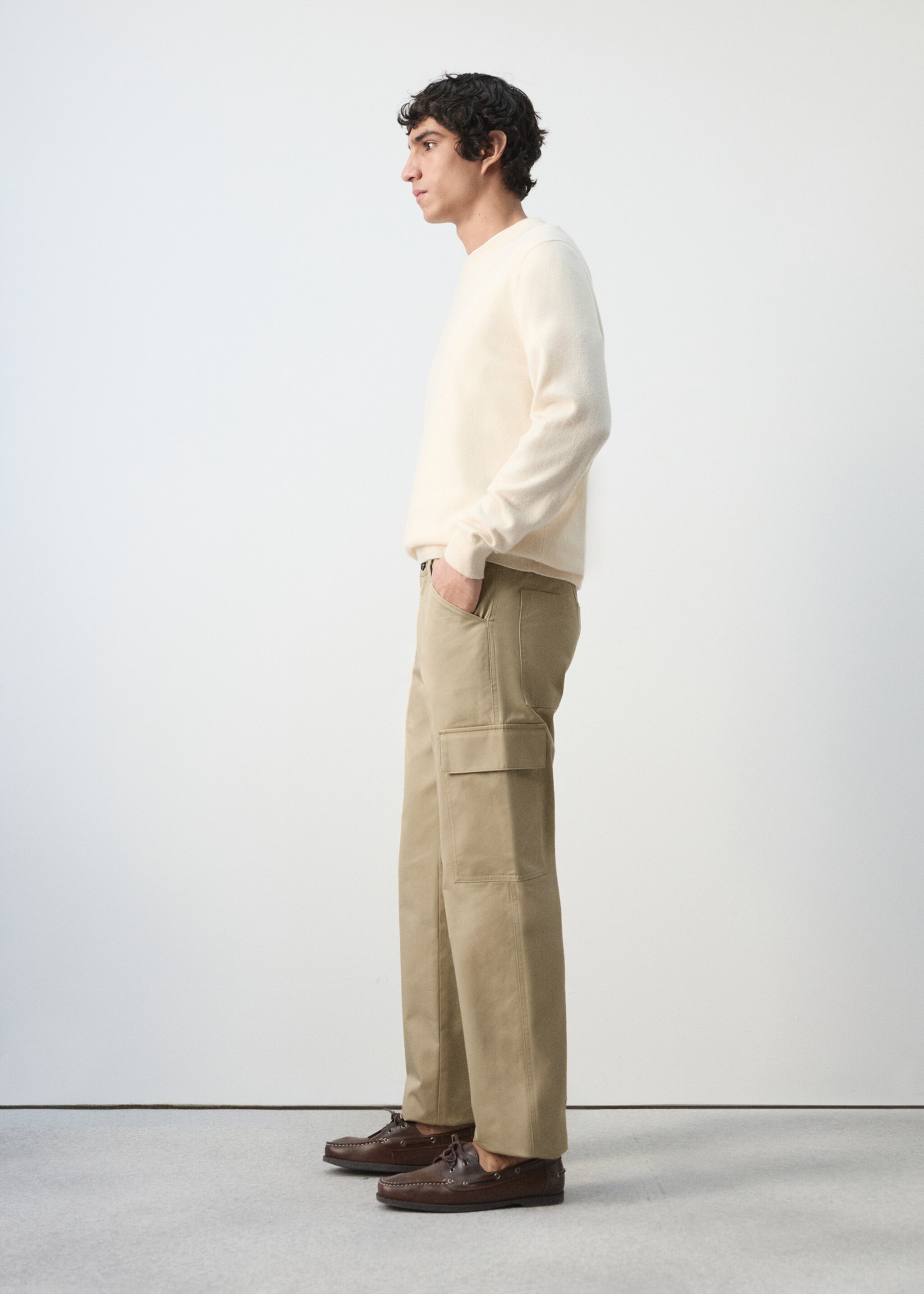 Pantalon cargo 100 % coton - Détail de l'article 2, Beige. Ref: 27014412-00.