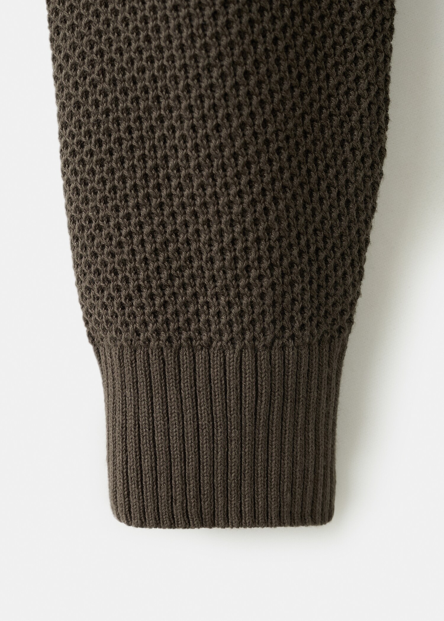 Mid-weight microstructure knit cardigan - Details of the article 0