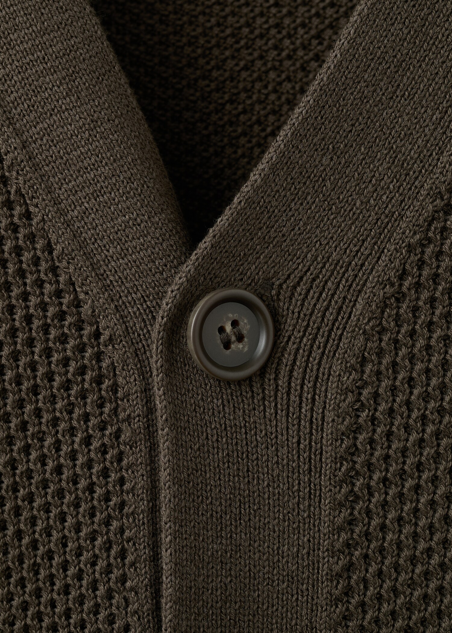 Mid-weight microstructure knit cardigan - Details of the article 8