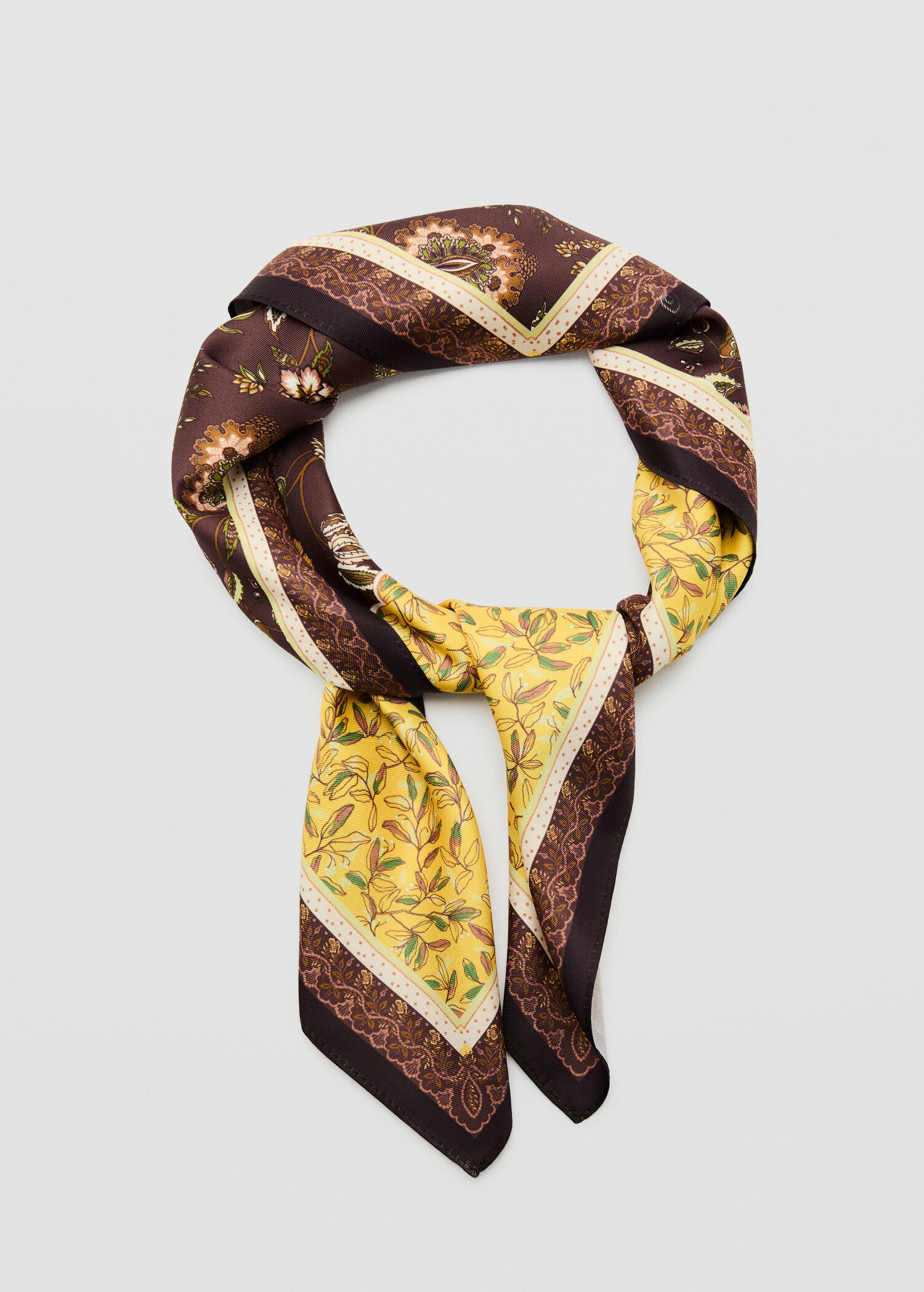 Foulard satiné imprimé - Détail de l'article 1