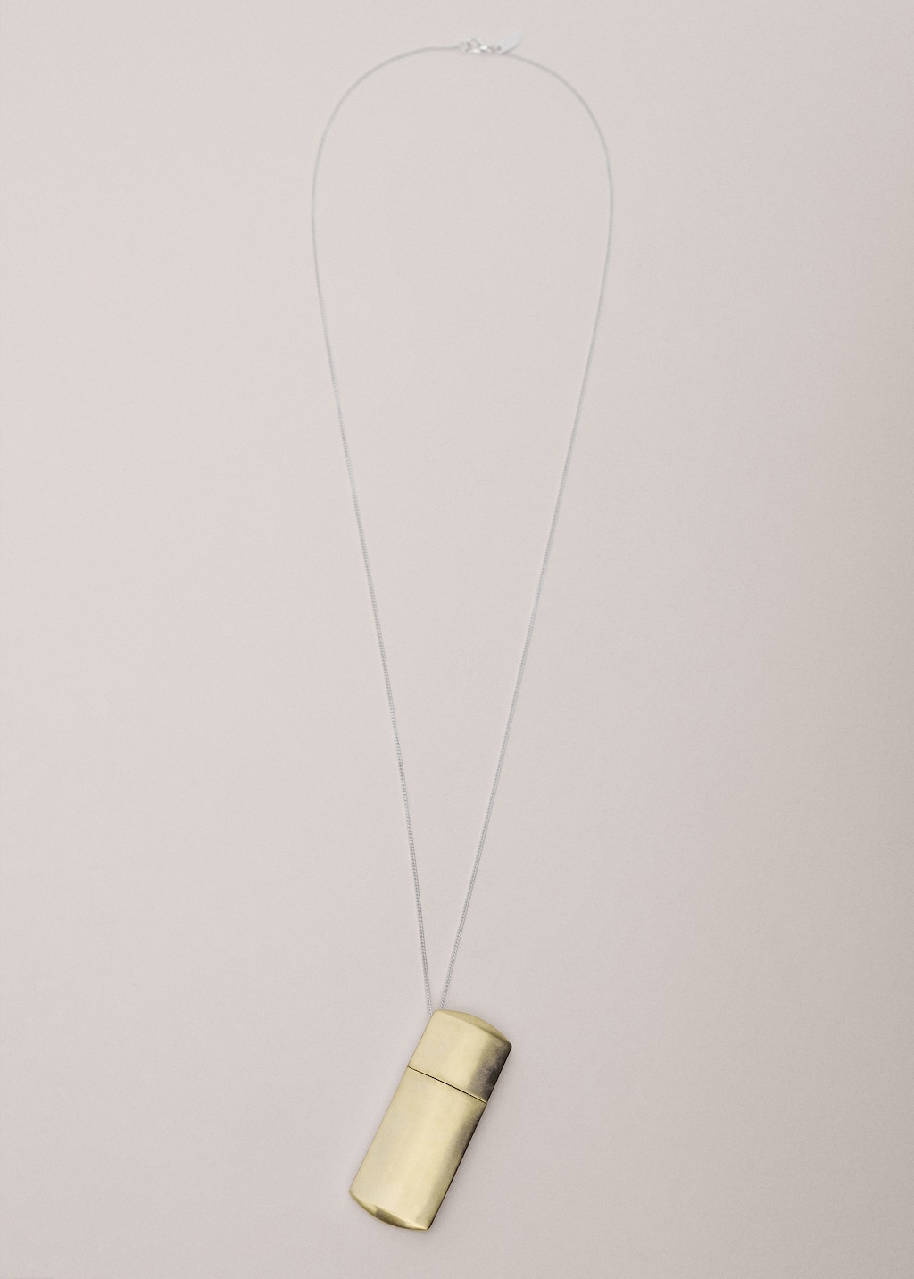 Metallic locket pendant necklace - image 2