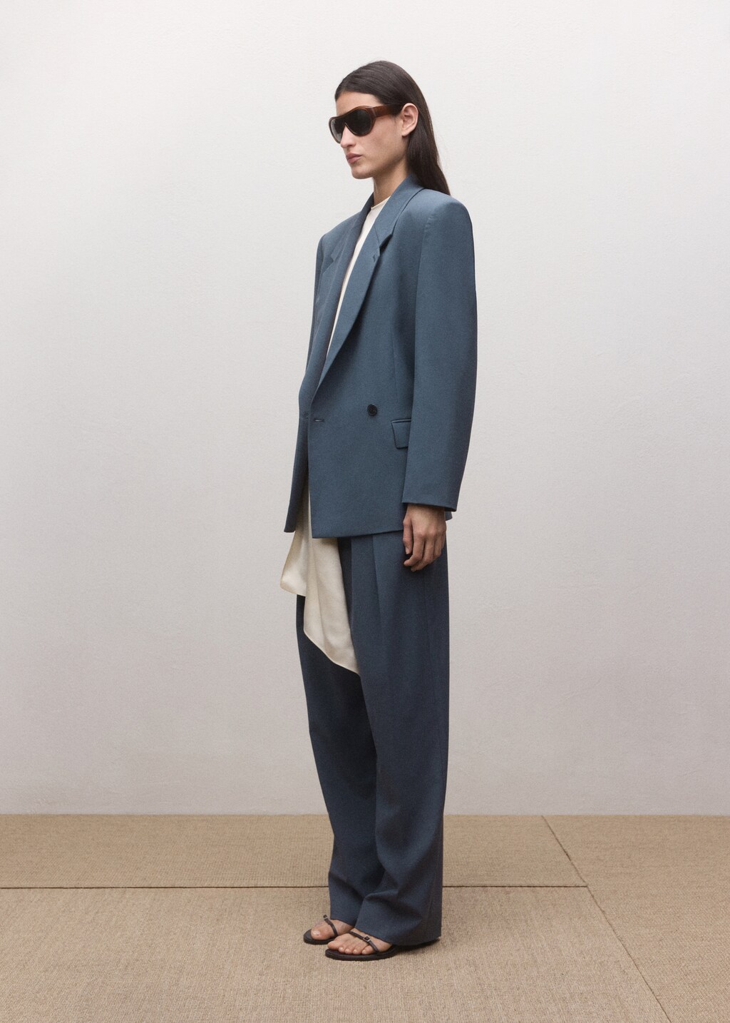 Mango Wool-blend suit blazer