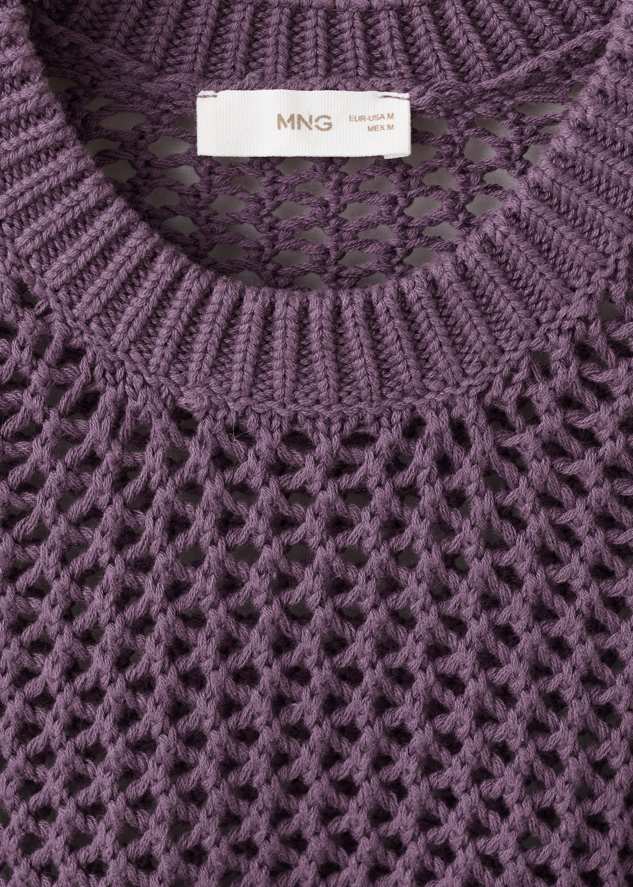 Jersey punto calado - Detalle del artículo 8, Púrpura. Ref: 27014772-00.