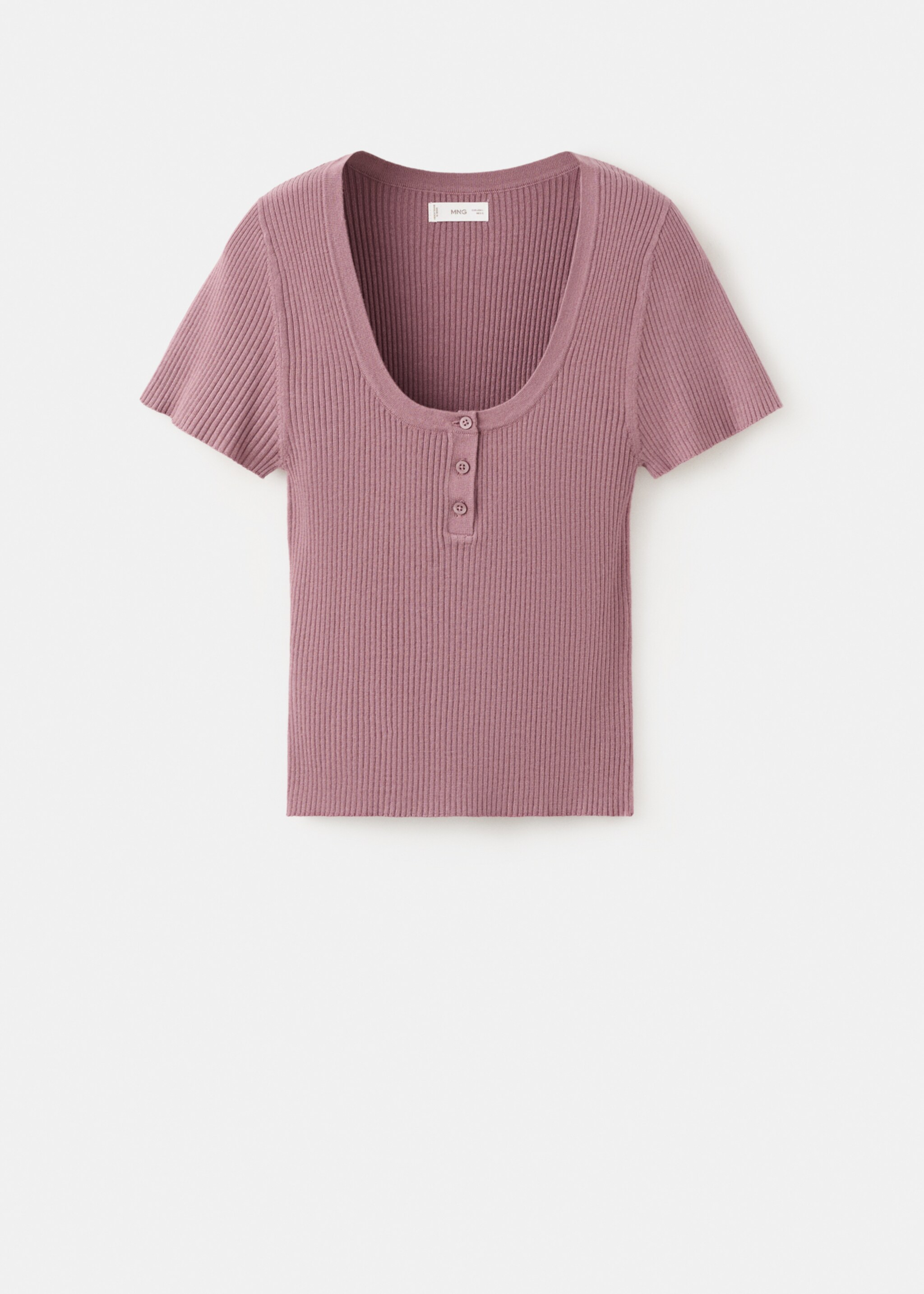 تي شيرت بنسيج مضلع - منتج دون نموذج, وردي. Ref: 27014773-00.