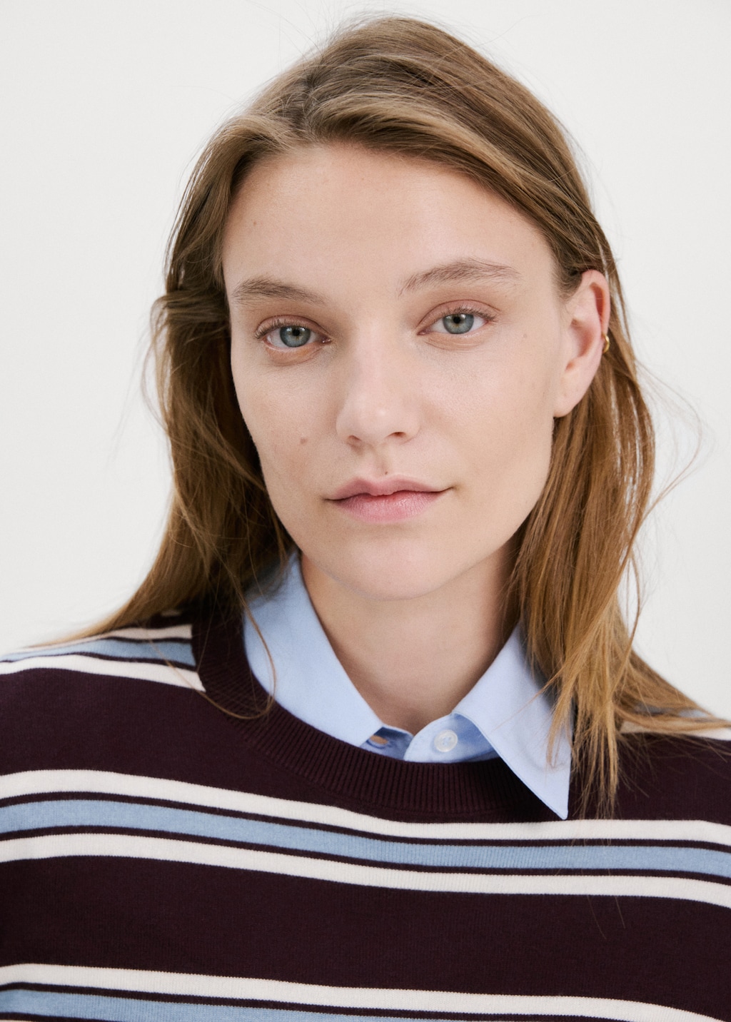 Mango Fine knit striped jersey