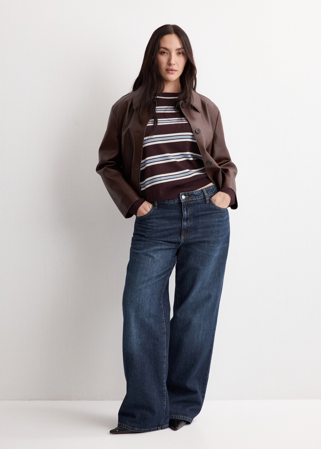 Mango Fine knit striped jersey