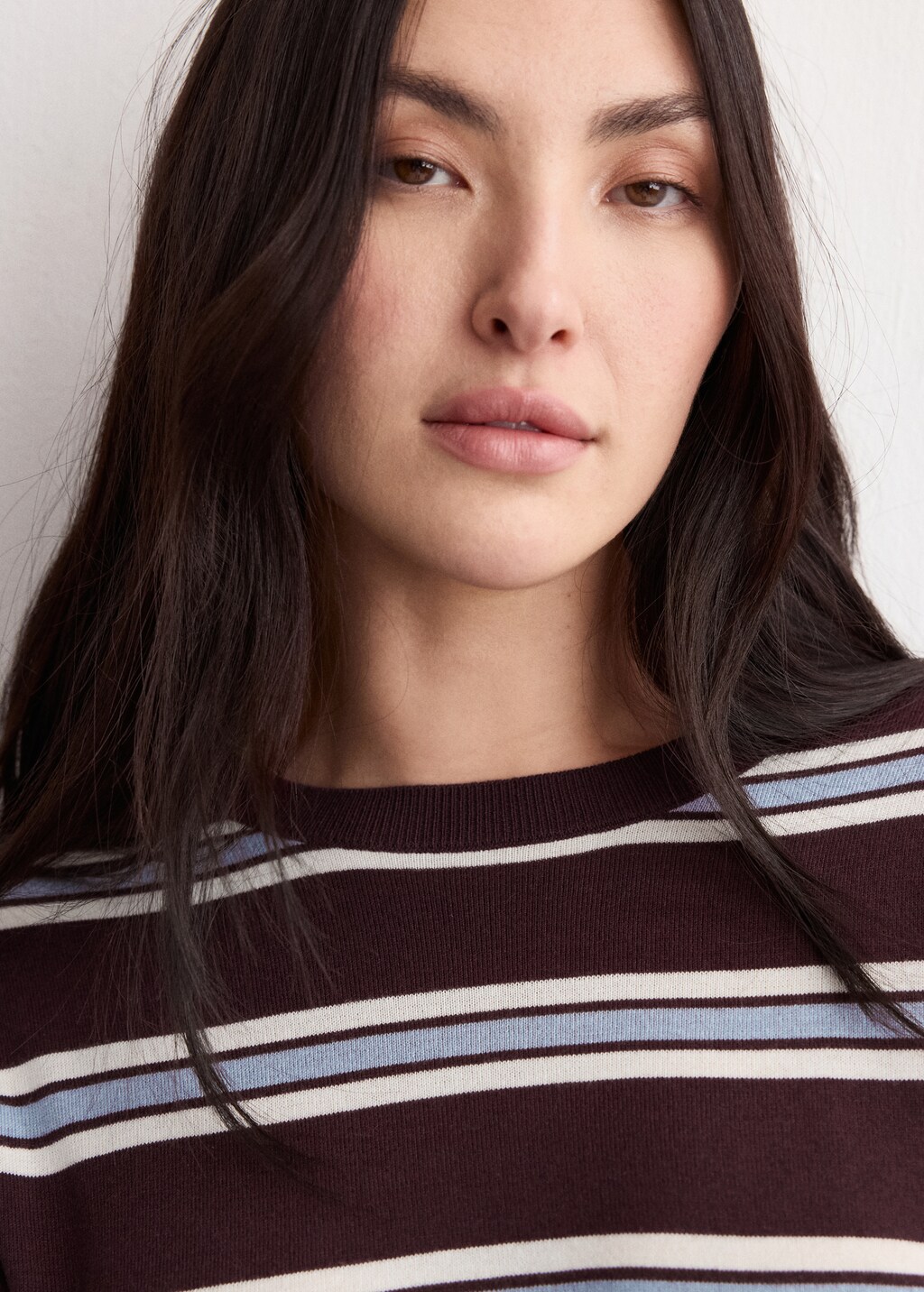 Mango Fine knit striped jersey