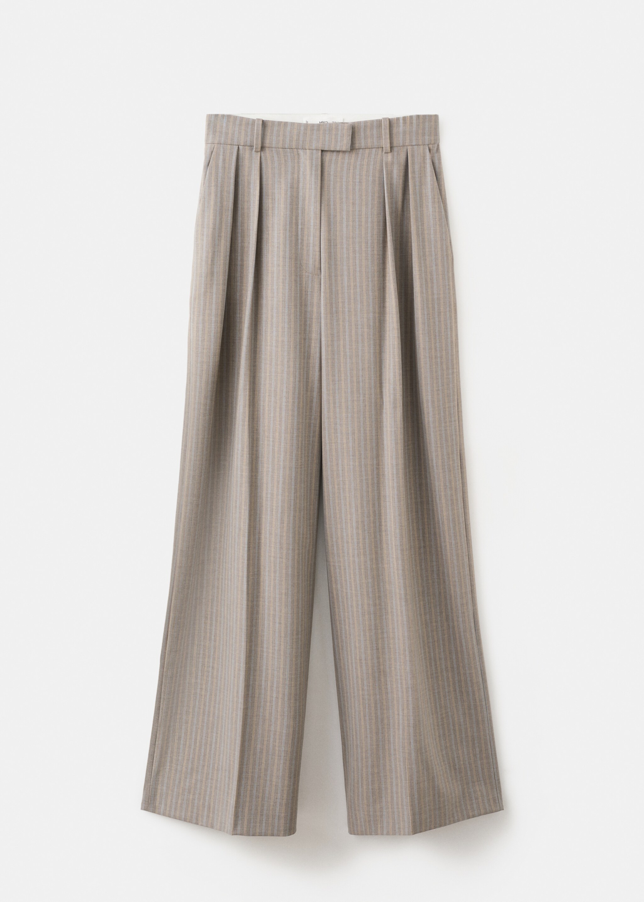 Wool blend suit trousers - Article without model, Medium Brown. Ref: 27014792-00.
