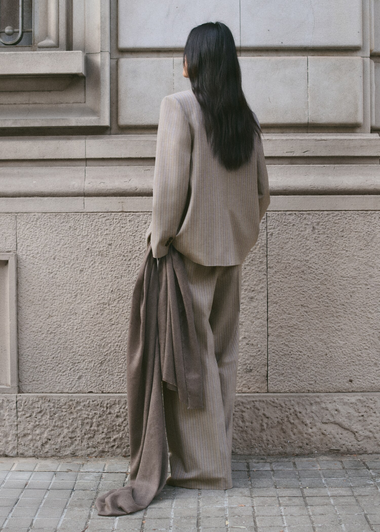 Wool blend suit trousers - Reverse of the article