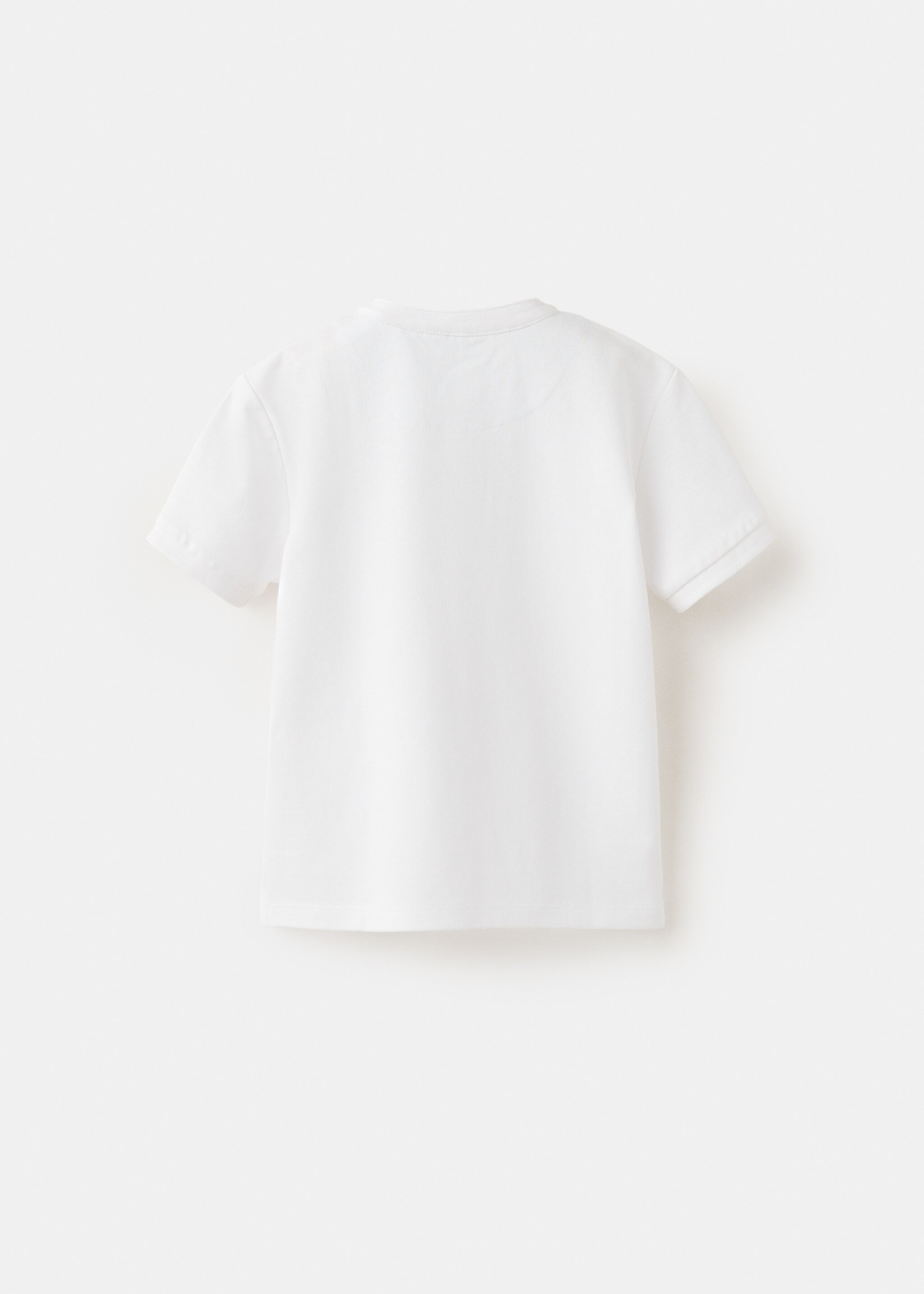 Polo de algodão com detalhe bordado - Verso do artigo, Branco. Ref: 27015145-00.