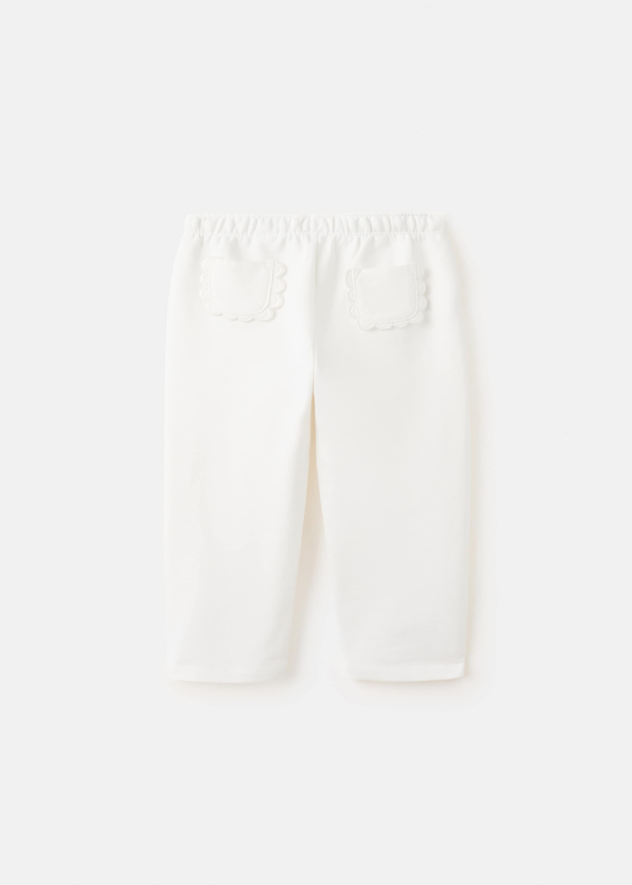 Pantalón recto algodón - Reverso del artículo, Blanco roto. Ref: 27015146-00.