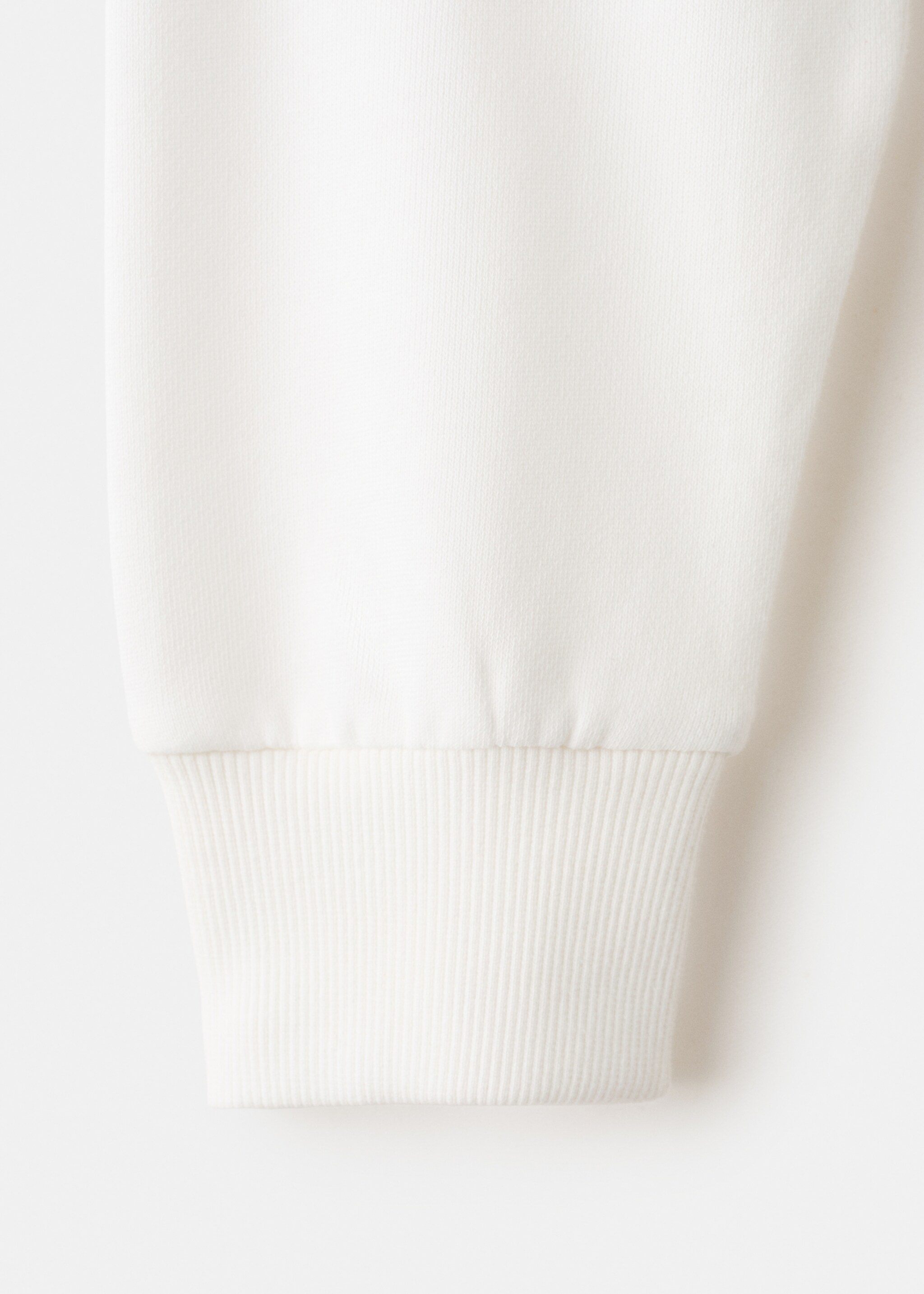 Sudadera algodón estampada - Detalle del artículo 8, Blanco roto. Ref: 27015147-00.