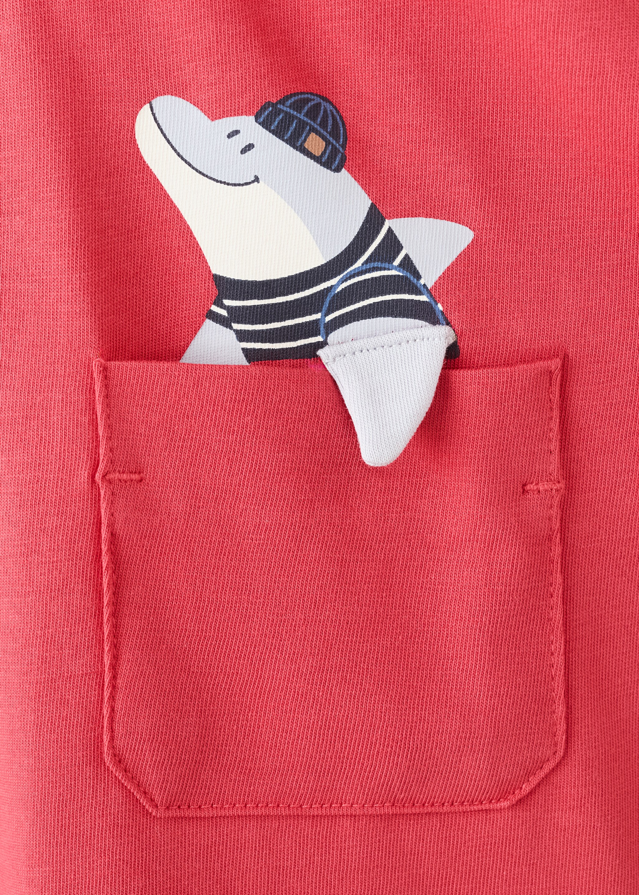 T-shirt de algodão com desenho - Pormenor do artigo 8, Vermelho. Ref: 27015155-00.