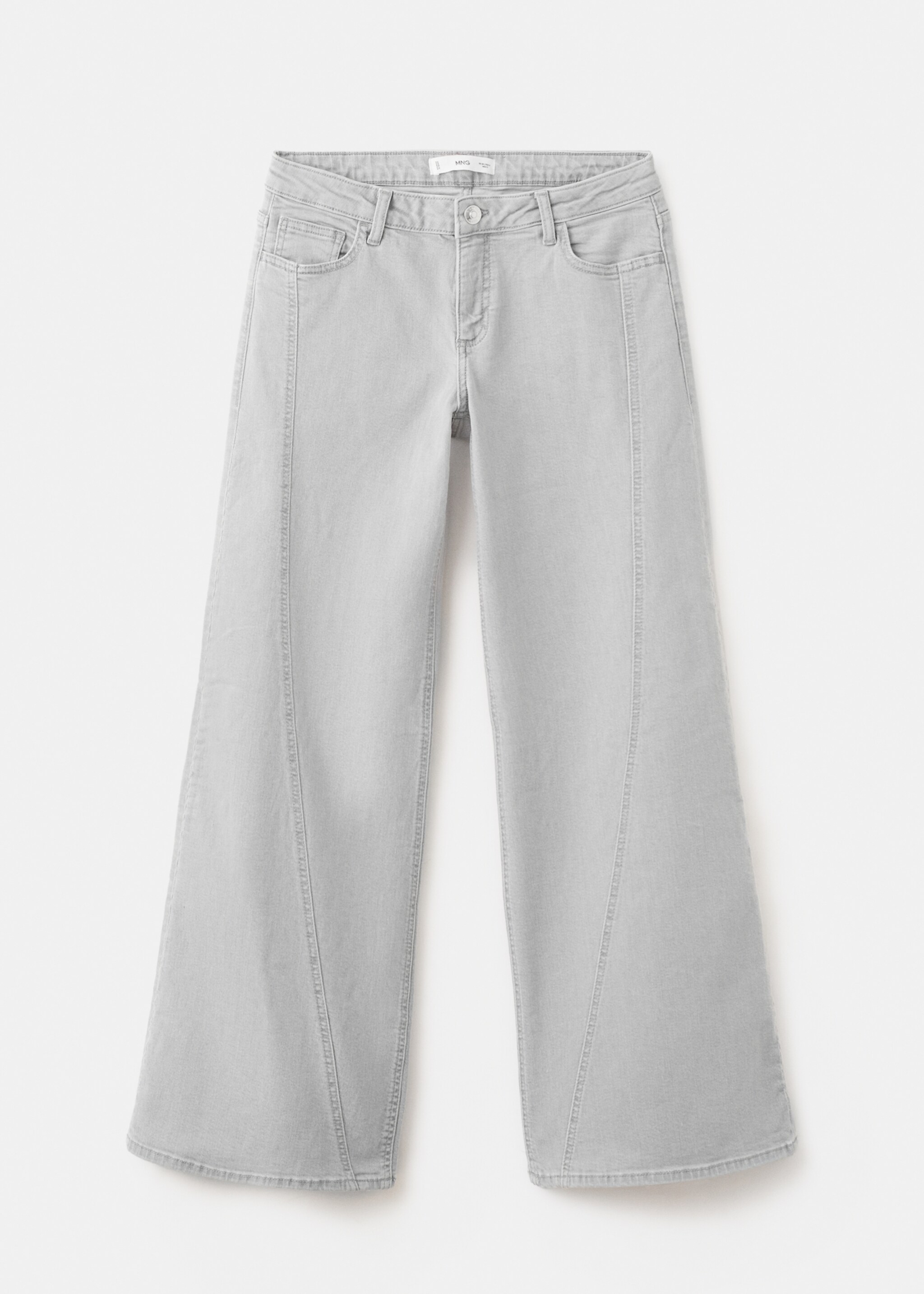 Wide leg stitched jeans - Article without model, Denim Grey. Ref: 27015159-00.