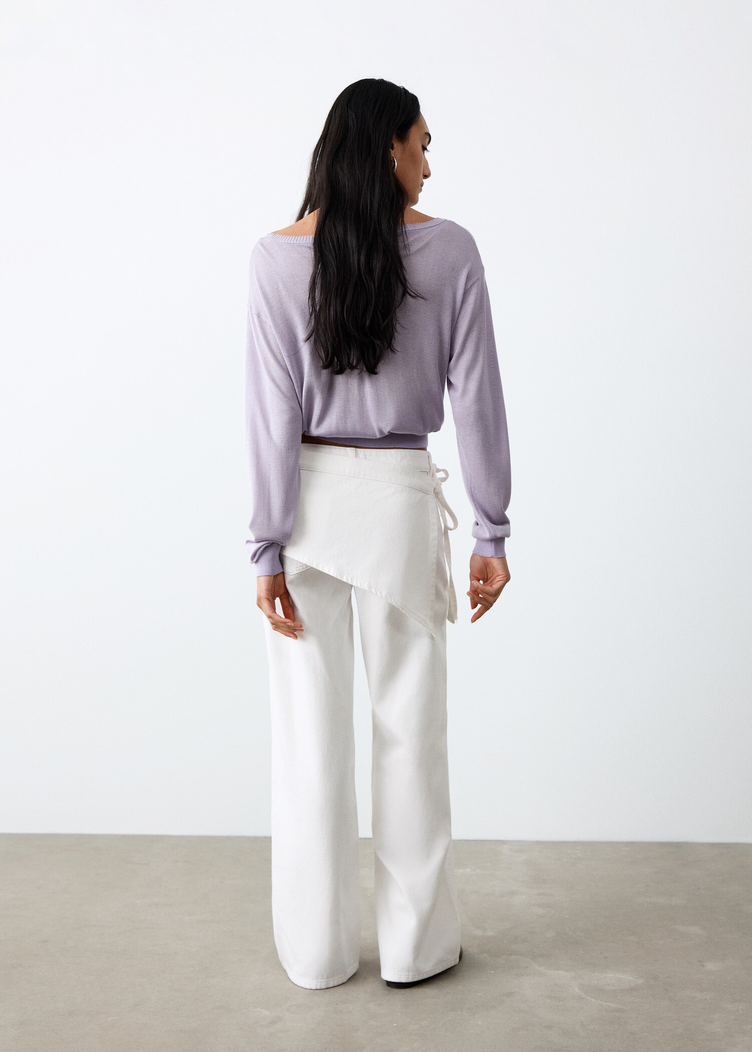 Jean wide leg détaille foulard - Verso de l’article