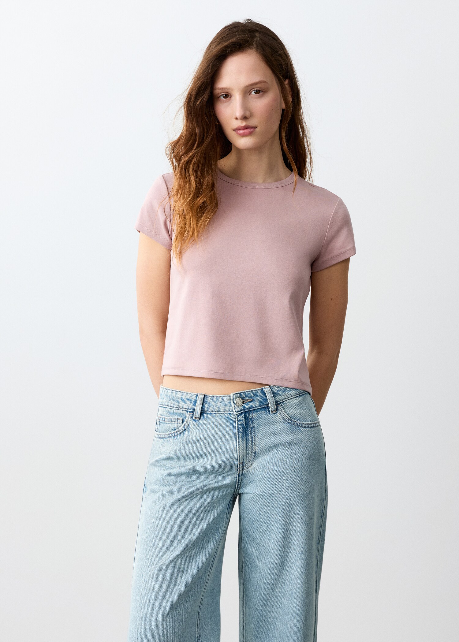 Wide-leg jeans with scarf detail - Medium plane