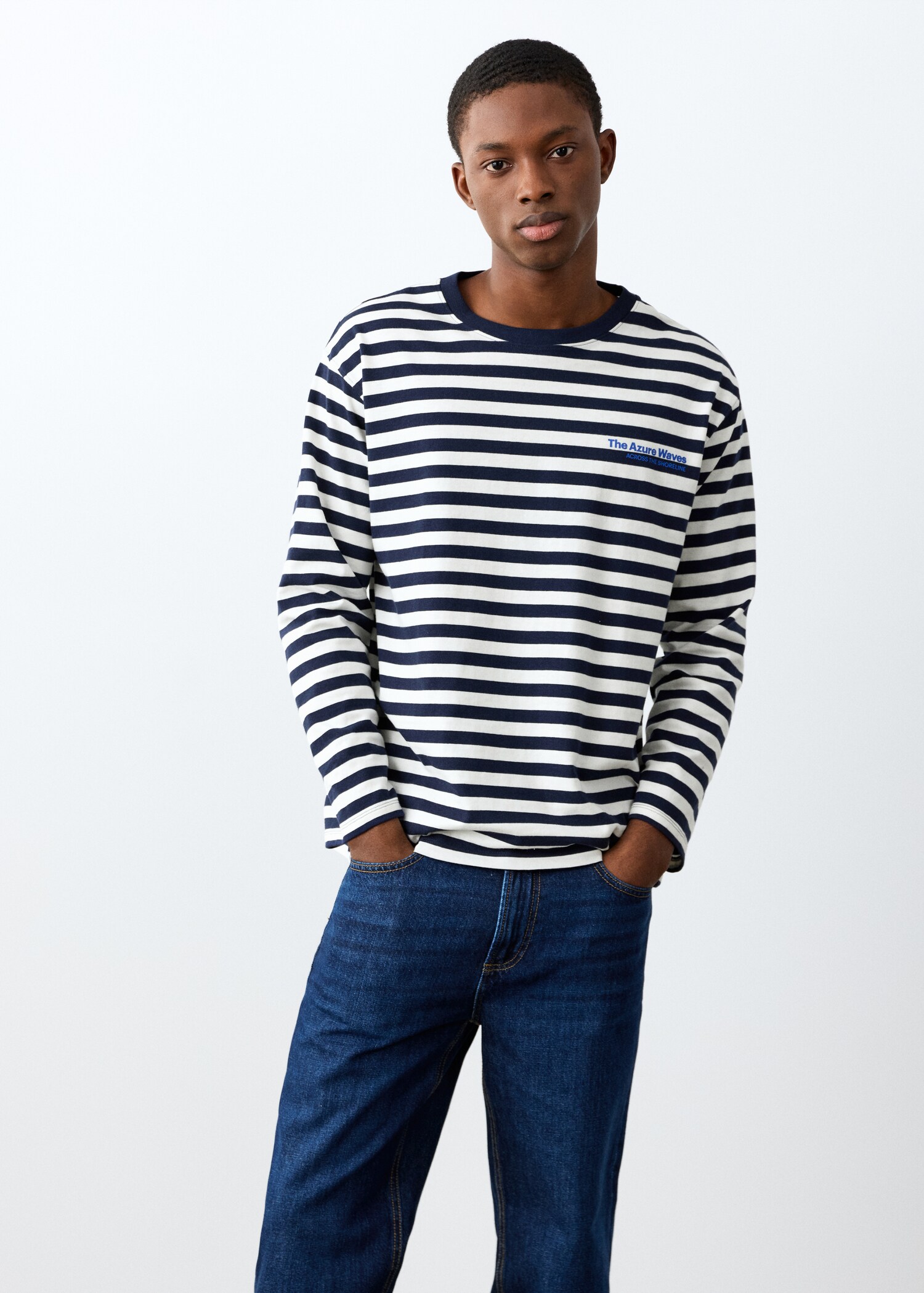 T-shirt azure - Medium plane