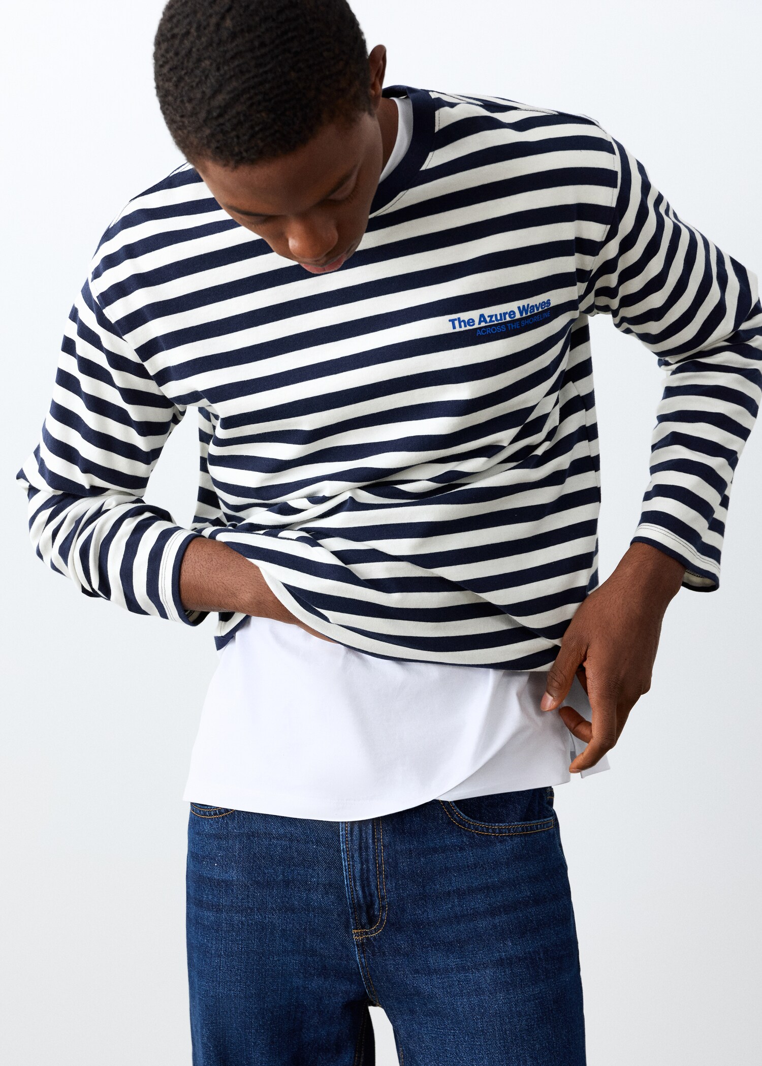 T-shirt azure - Details of the article 2