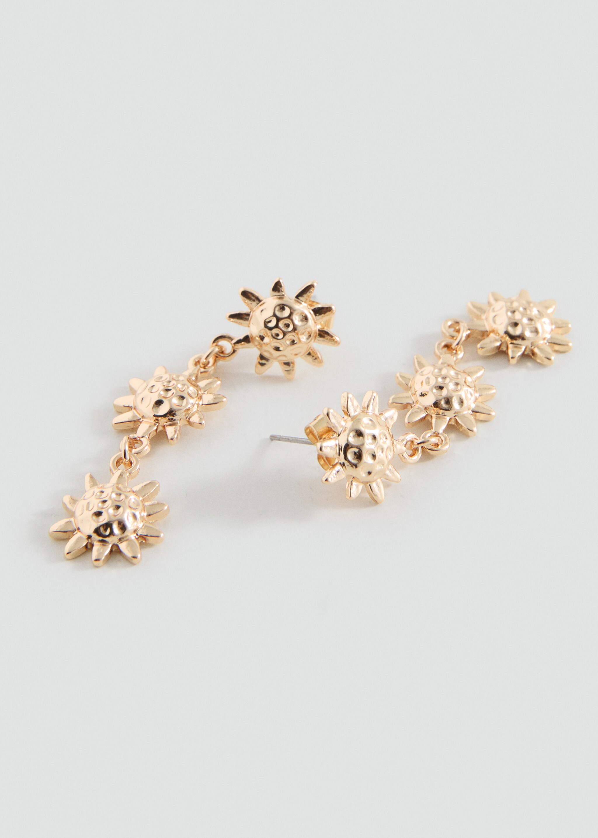 Long sun earrings - Medium plane, Gold. Ref: 27015173-00.