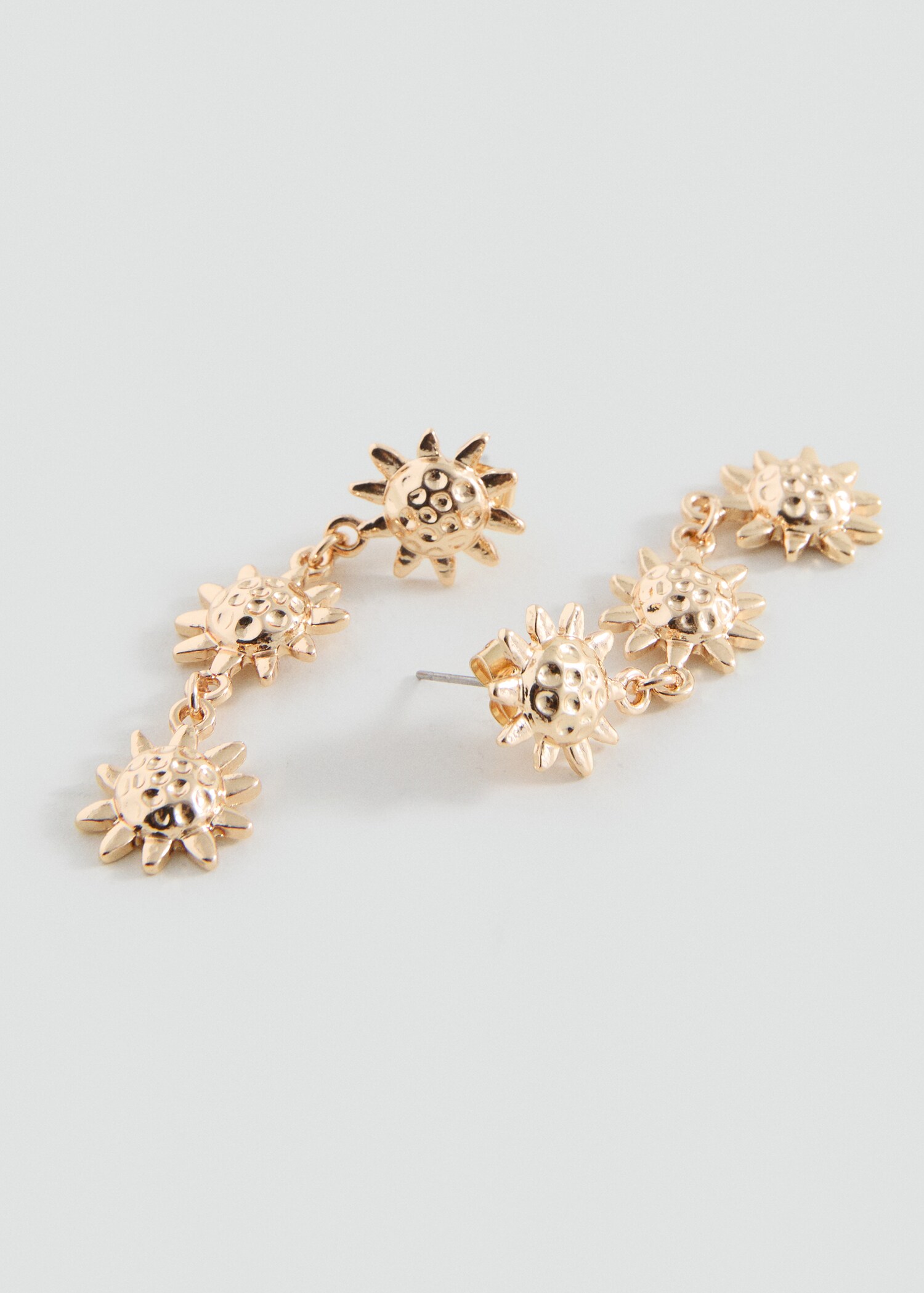 Long sun earrings - Medium plane