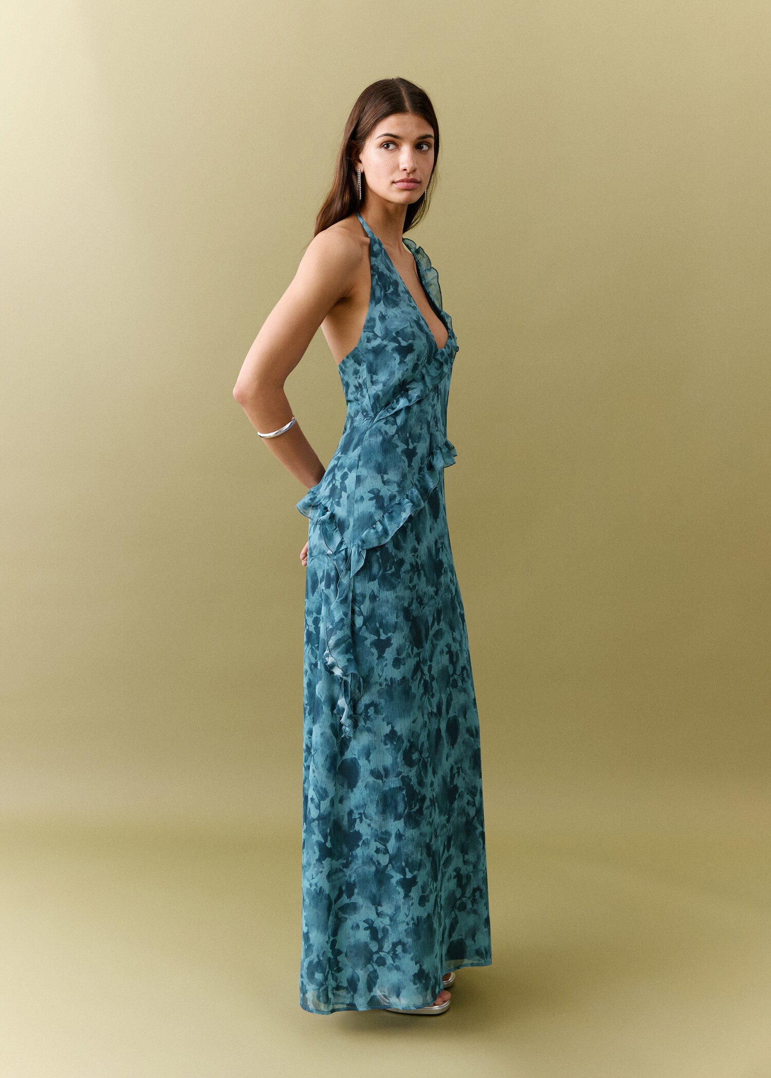 Ruffled printed dress - Details of the article 2