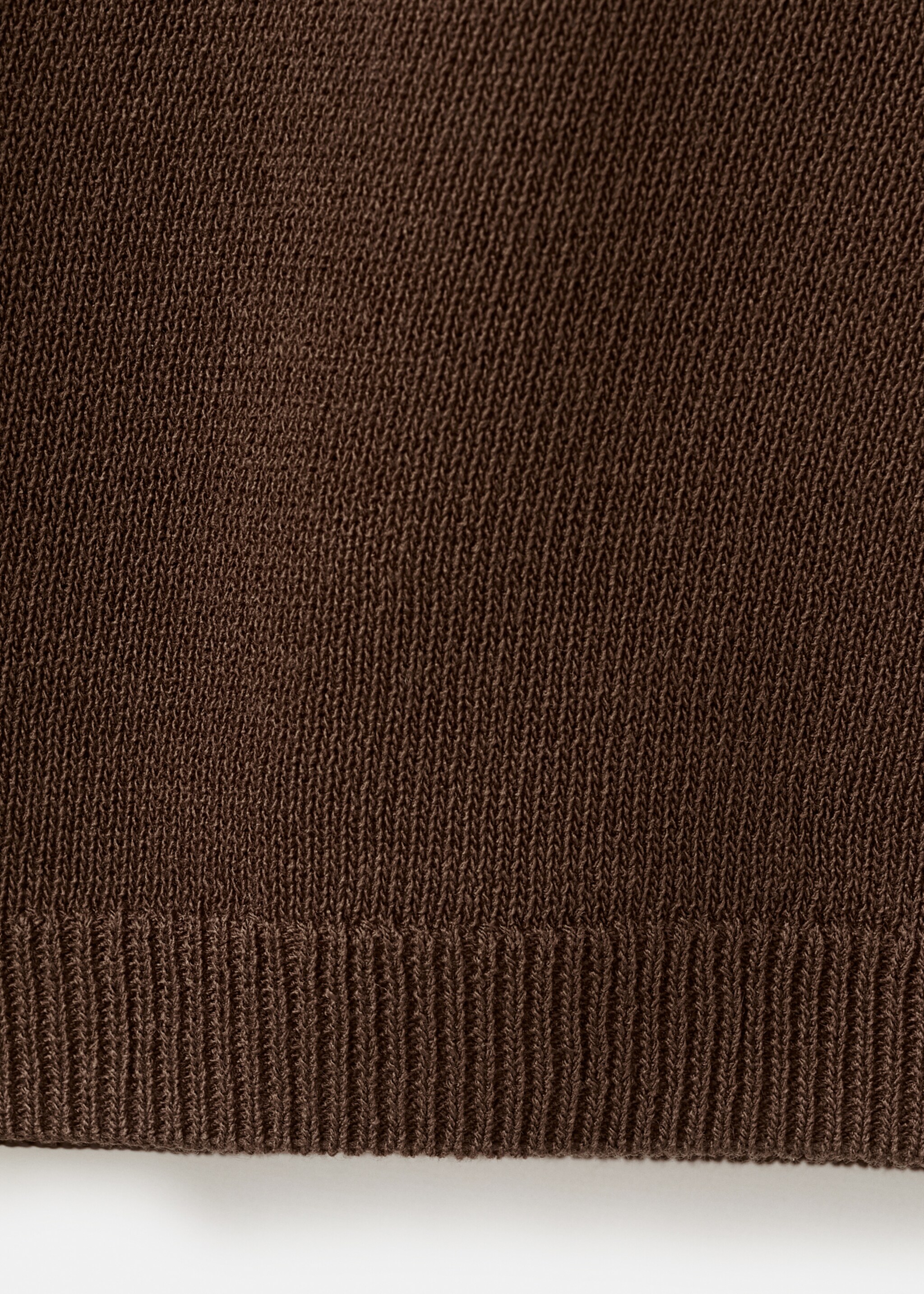 Long-sleeve knitted sweater - Details of the article 0, Chocolate. Ref: 27015822-00.