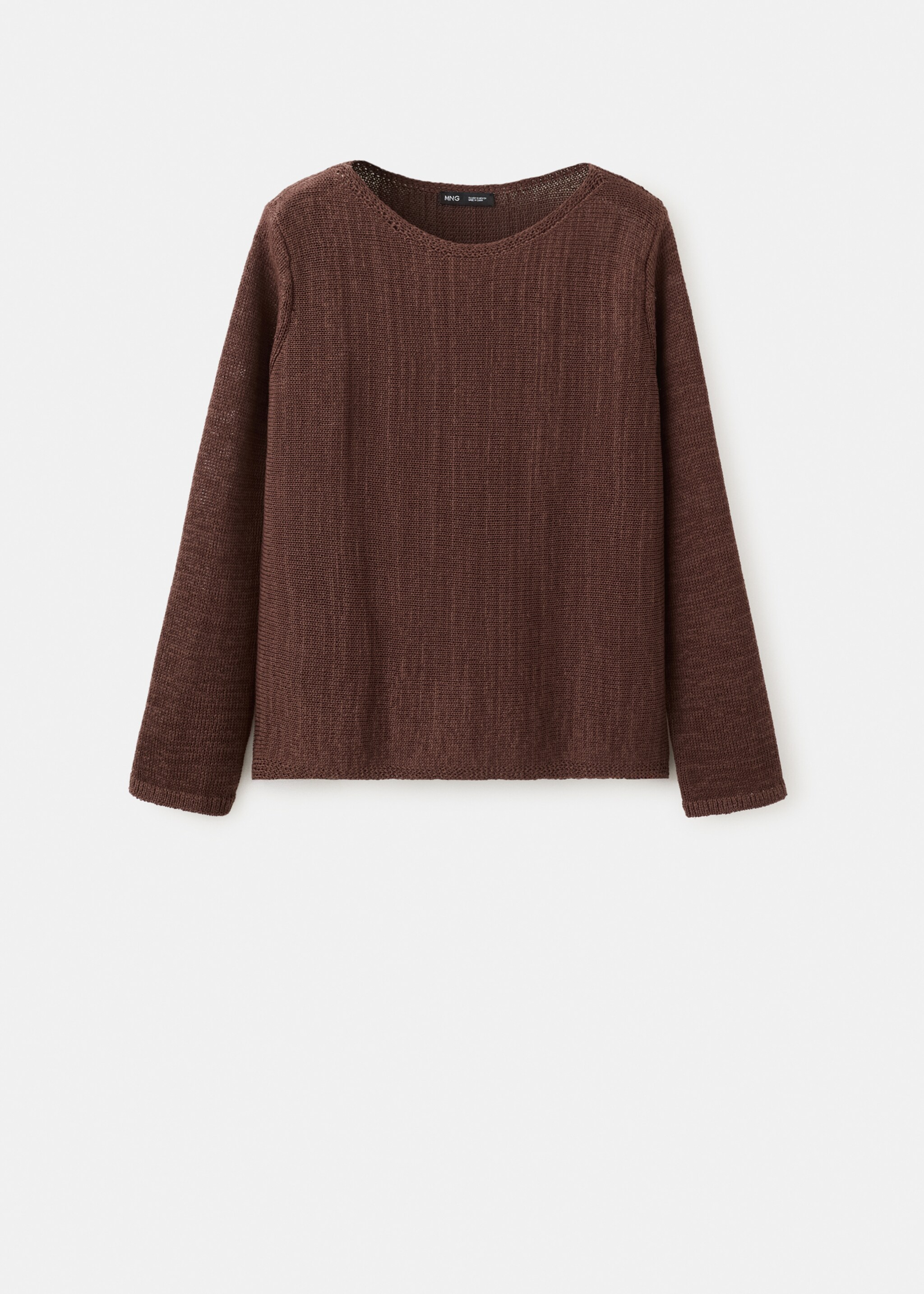 Lurex knitted sweater - Article without model, Chocolate. Ref: 27015824-00.
