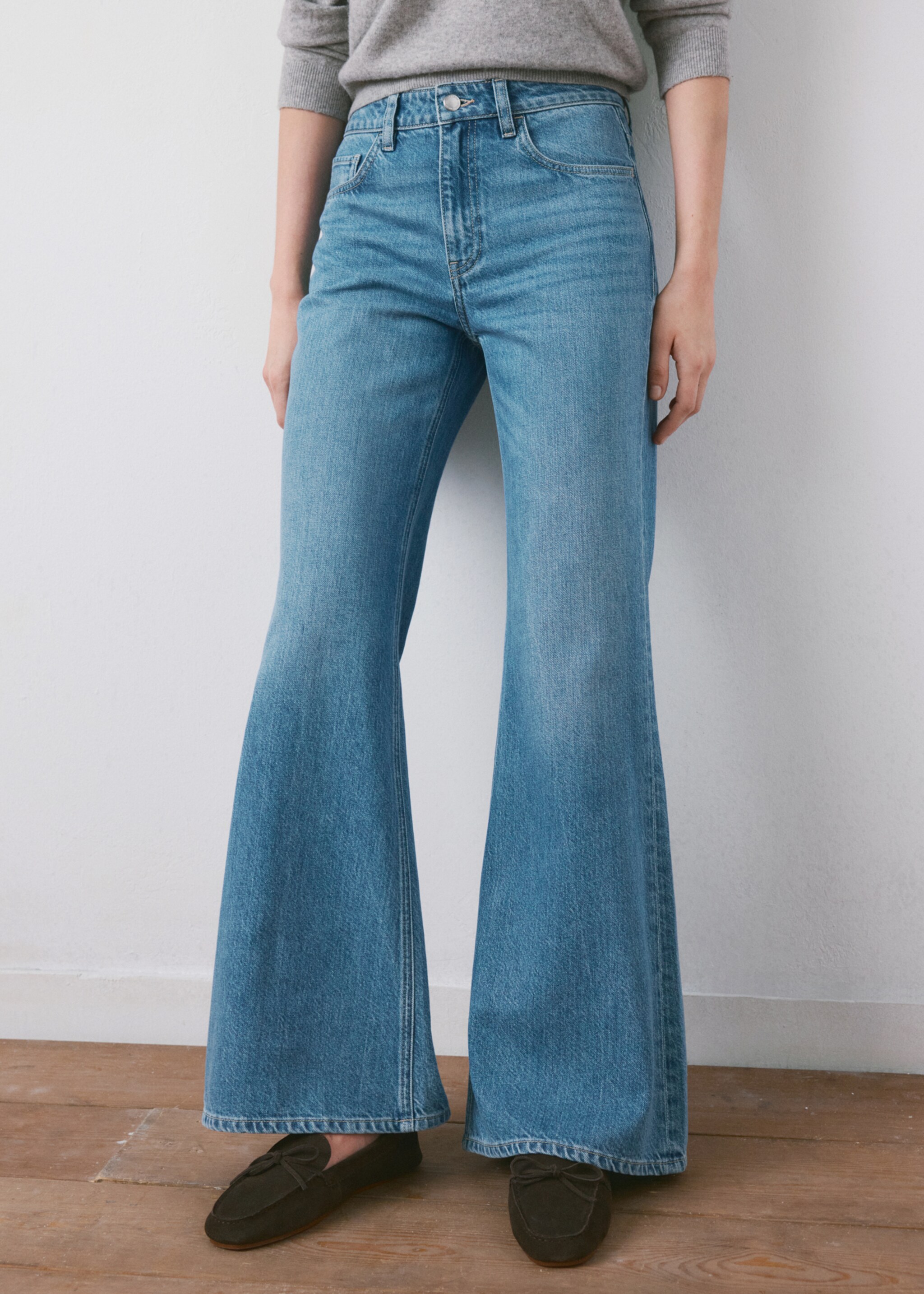 Mid-rise flared jeans - Medium plane, Medium Blue. Ref: 27015827-00.