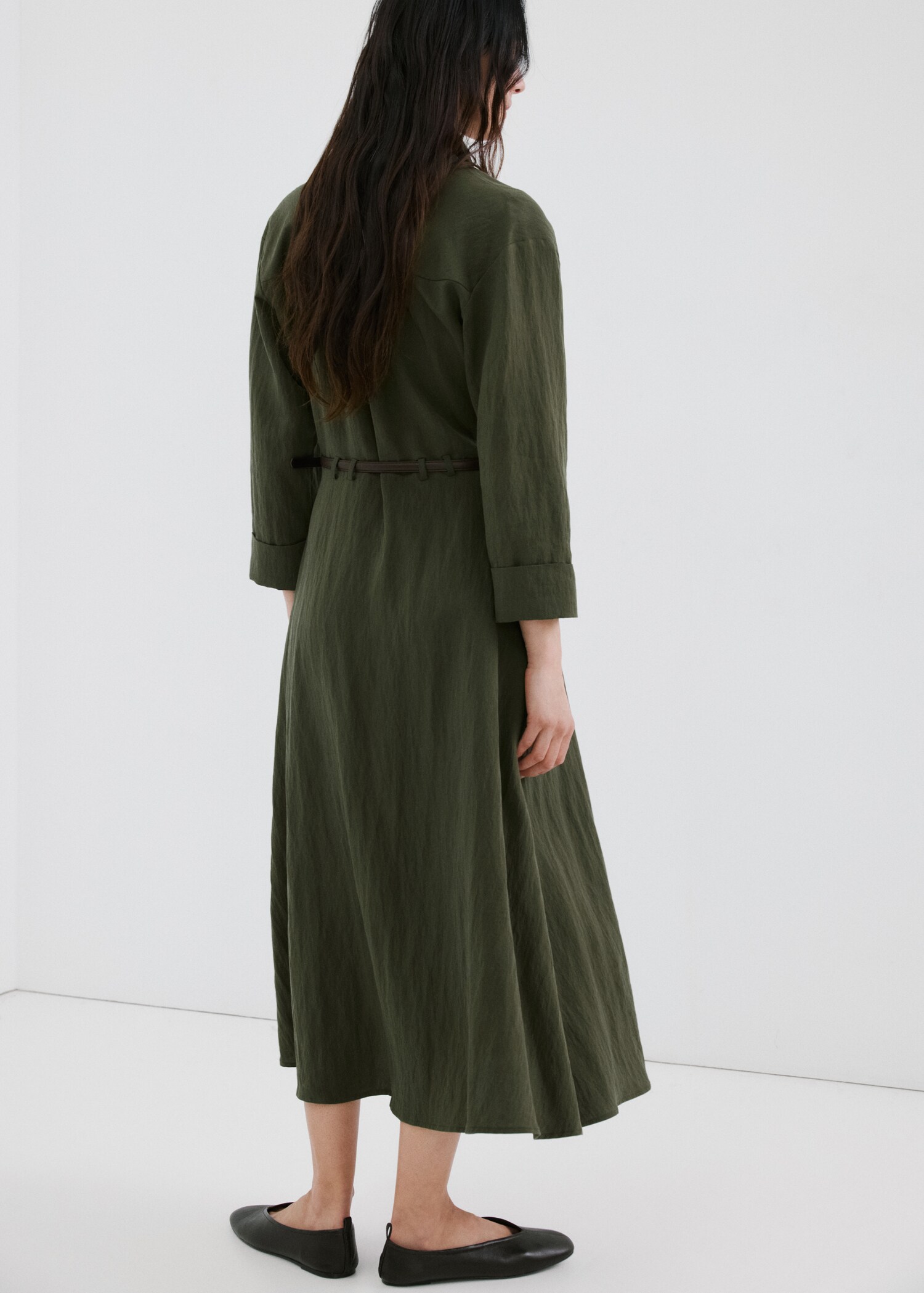 Lyocell shirt dress - Reverse of the article