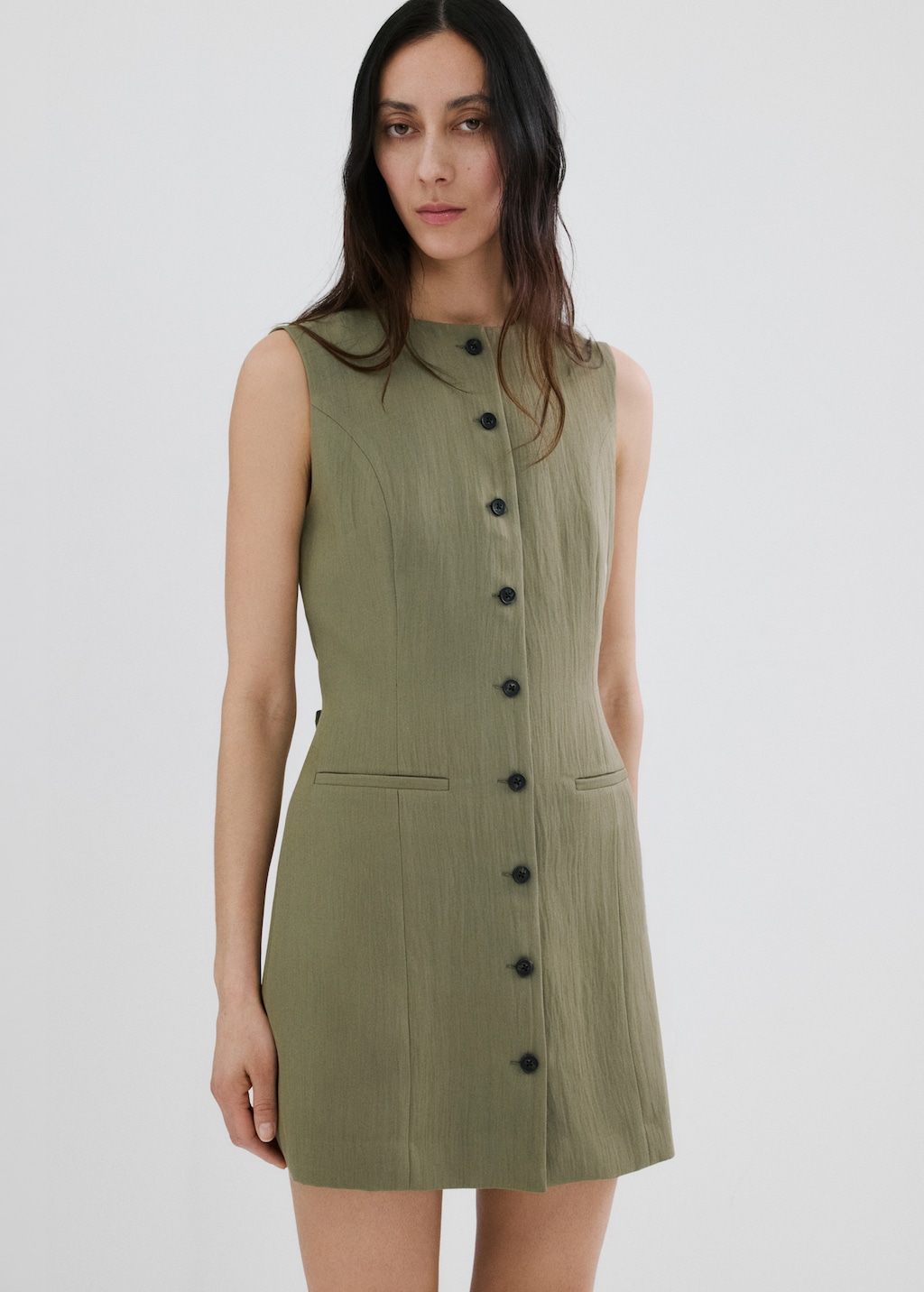 Short buttoned dress - image 4