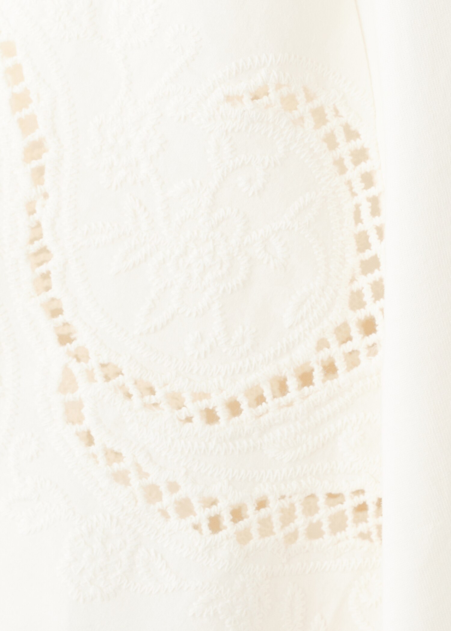 Embroidered cutwork cotton T-shirt - Details of the article 8