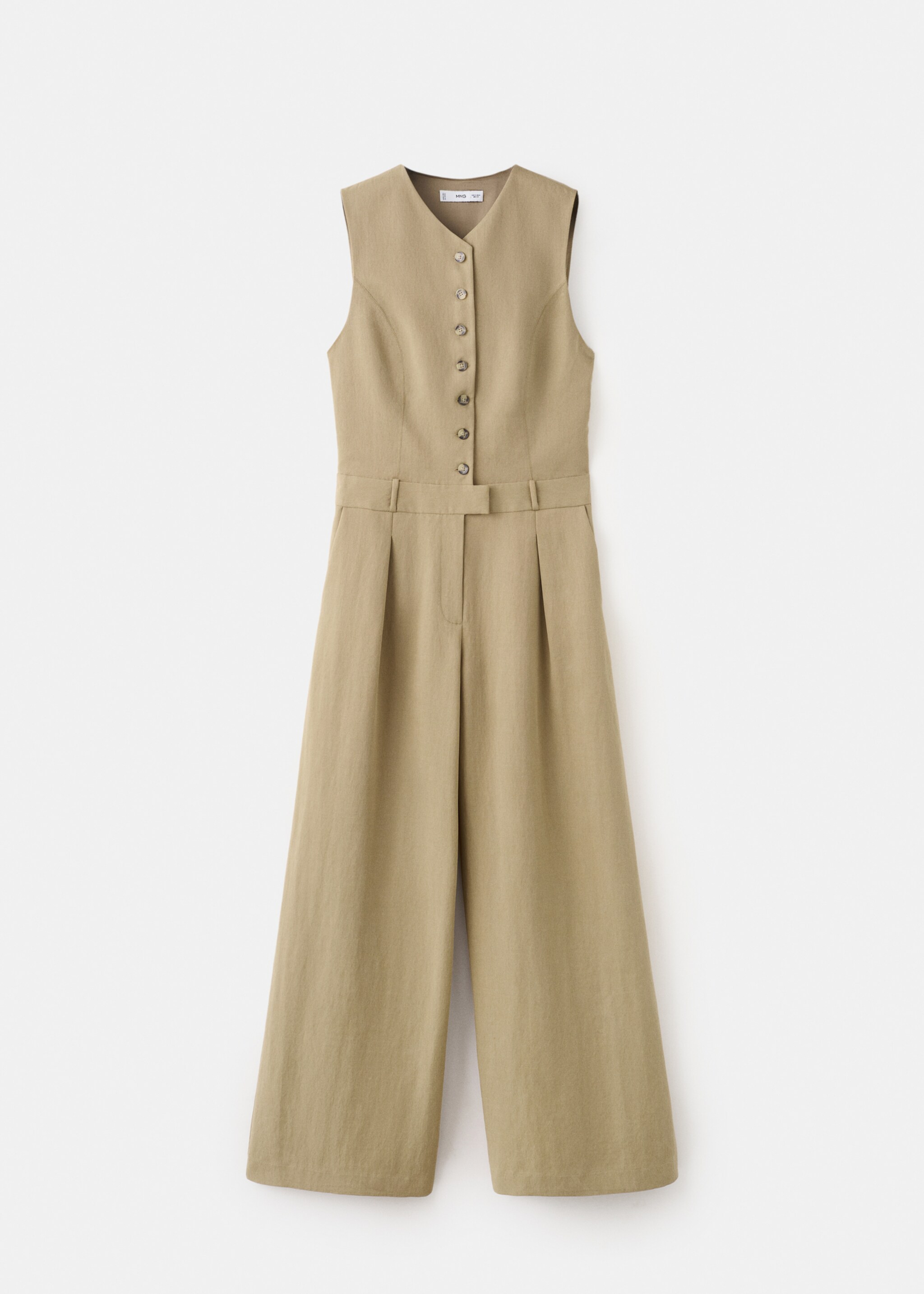 Lyocell combined jumpsuit - Article without model, Khaki. Ref: 27015835-00.