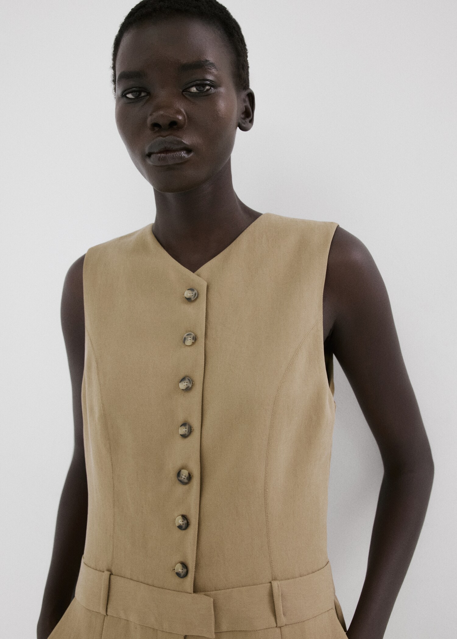 Lyocell combined jumpsuit - Details of the article 1