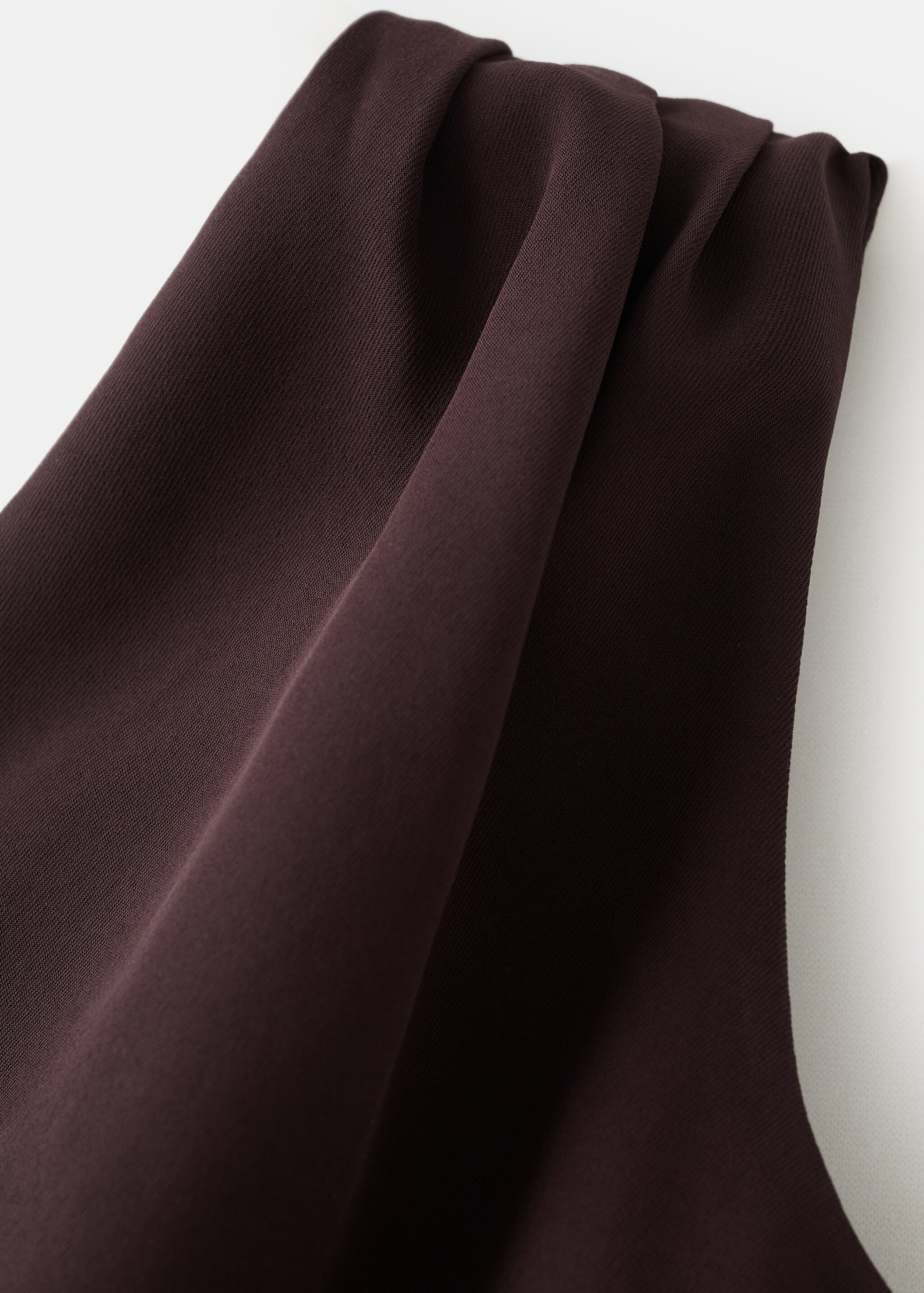 Mono asimétrico fular flecos - Detalle del artículo 8, Chocolate. Ref: 27015838-00.