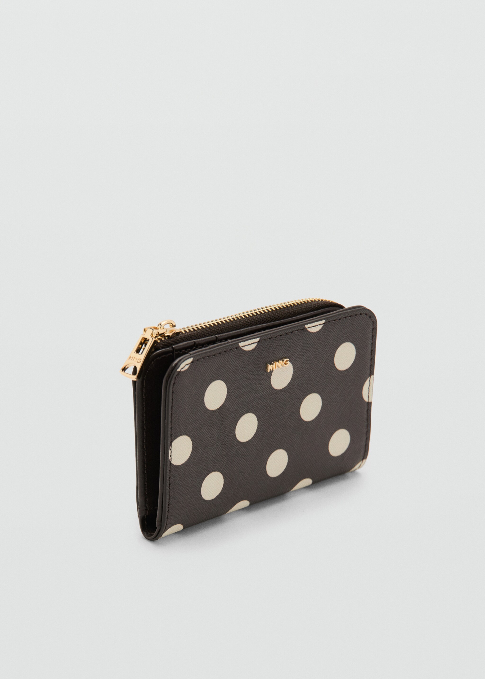 Small polka dot wallet - Средний план, Шоколадный. Ref: 27015840-00.
