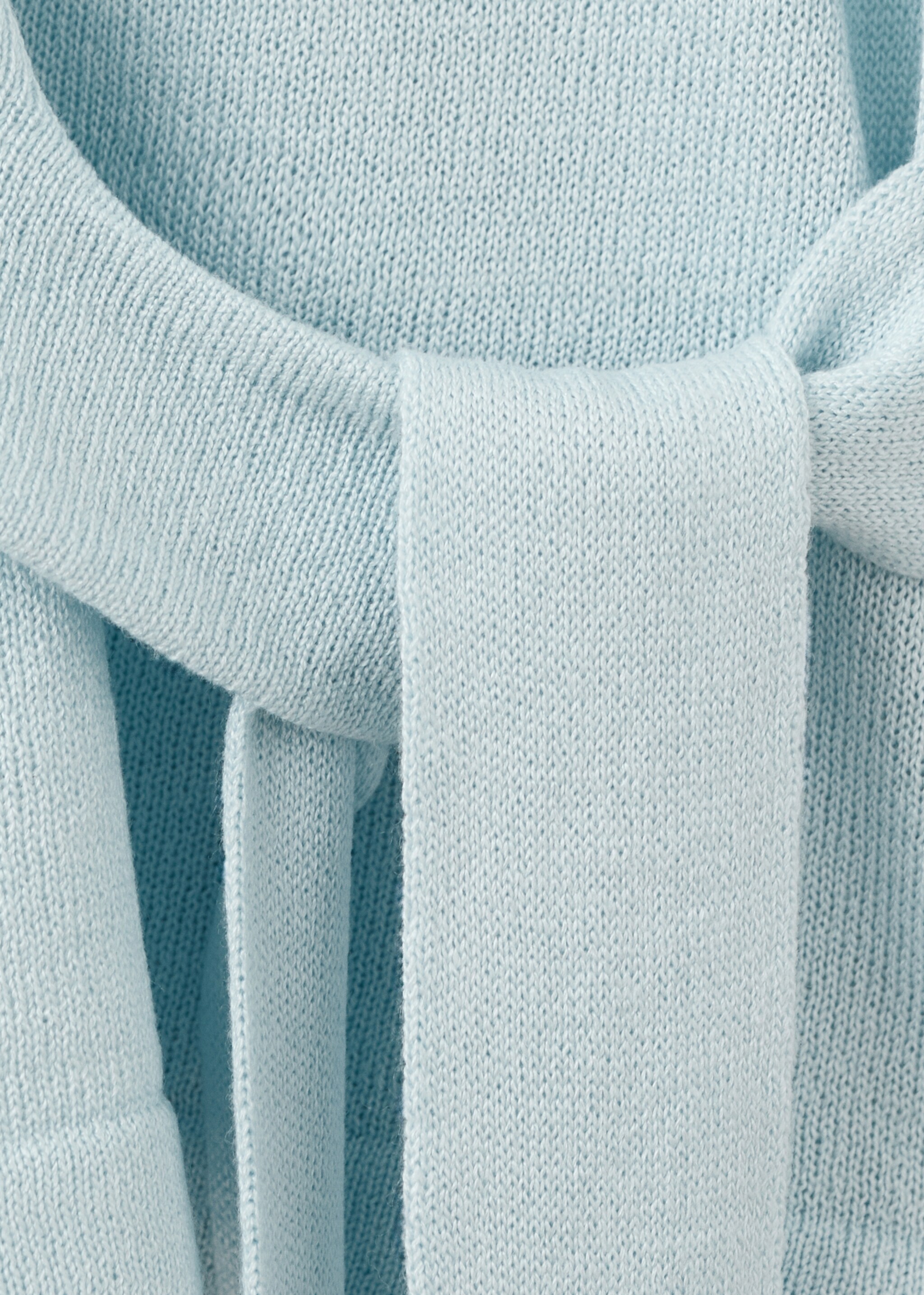 Bow knit sweater - Details of the article 0, Sky Blue. Ref: 27015842-00.