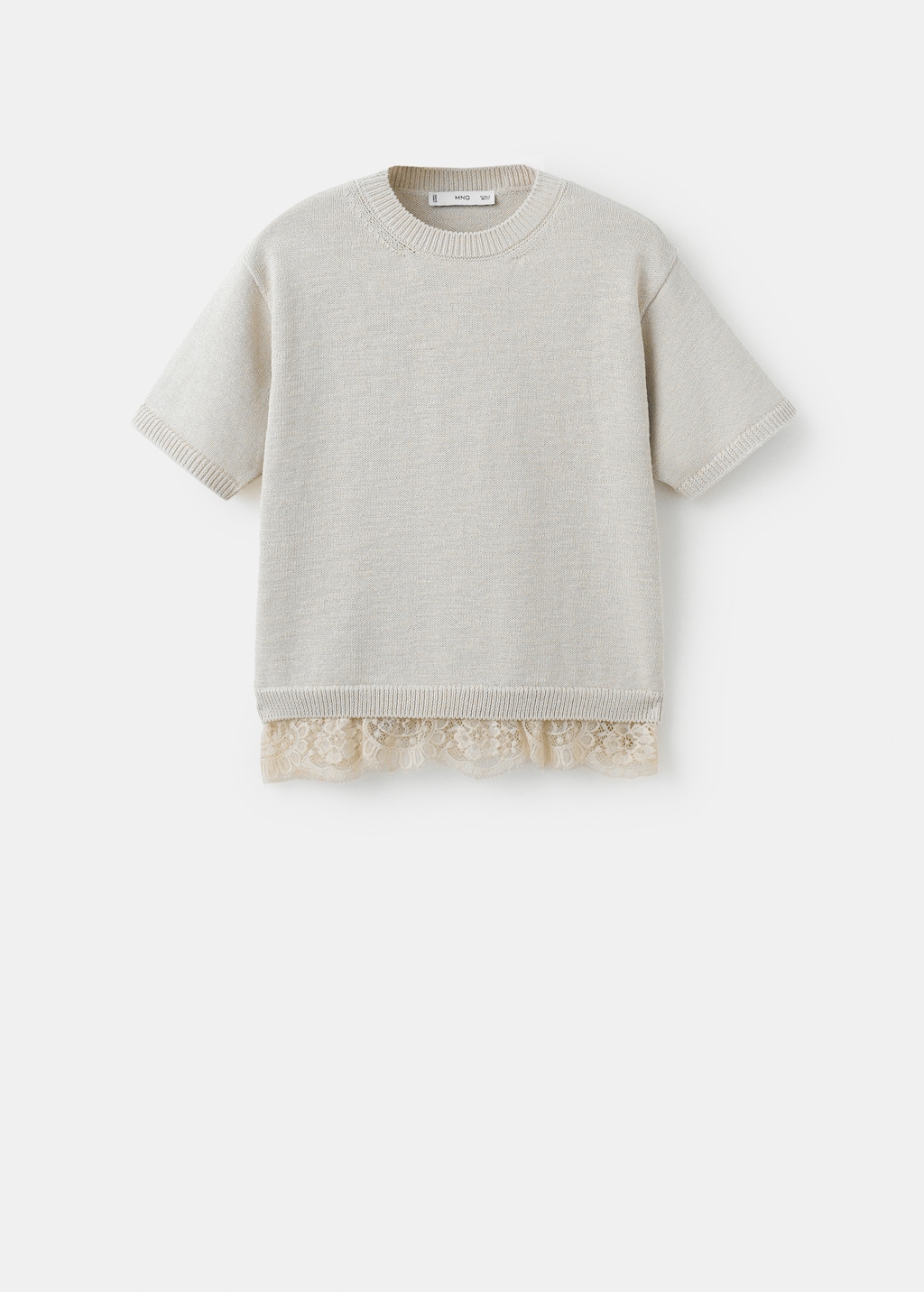 Lace-trim knit sweater - image 2