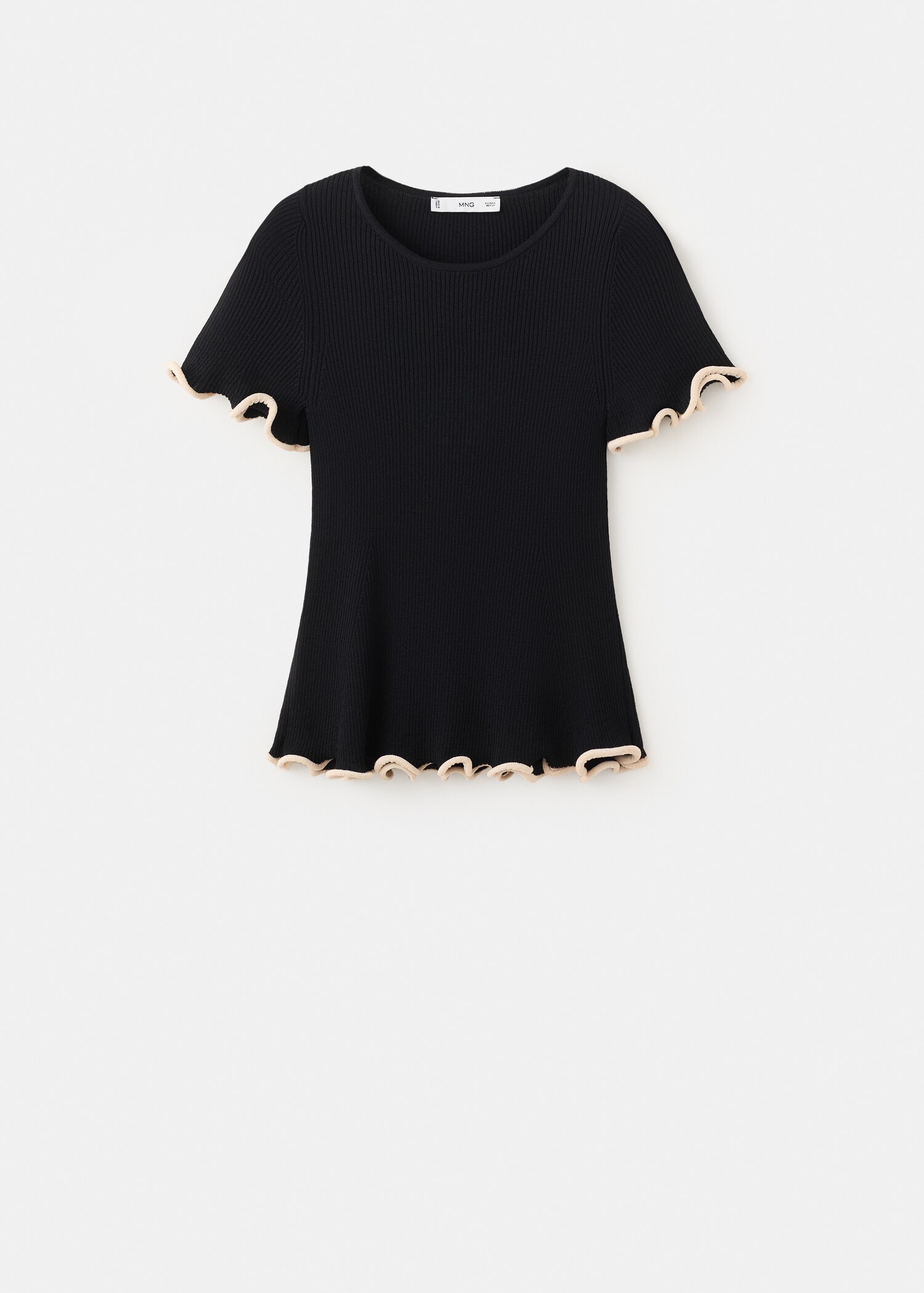 Peplum jumper with contrasting trims - Article without model