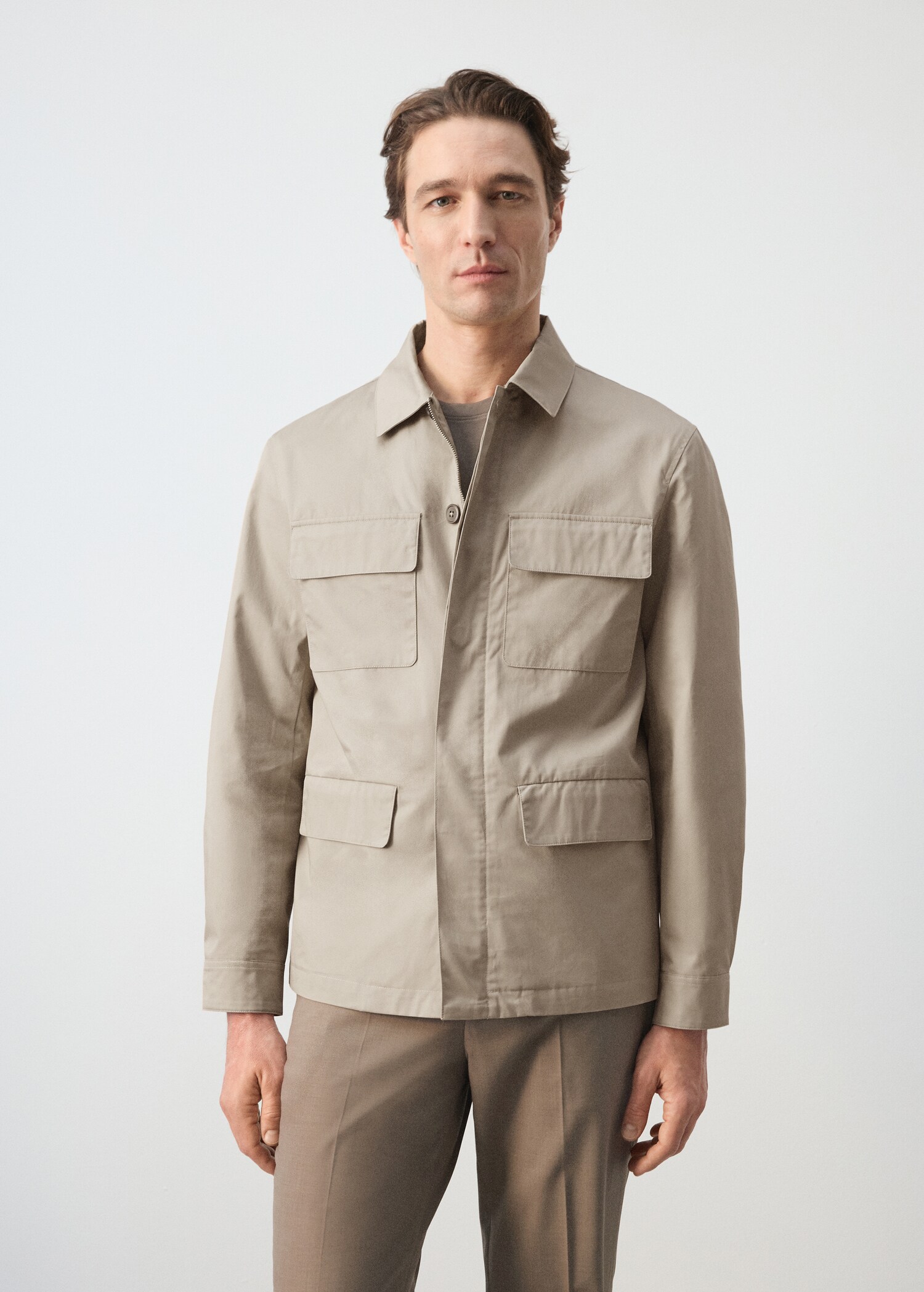 100% cotton multi-pocket jacket - Medium plane
